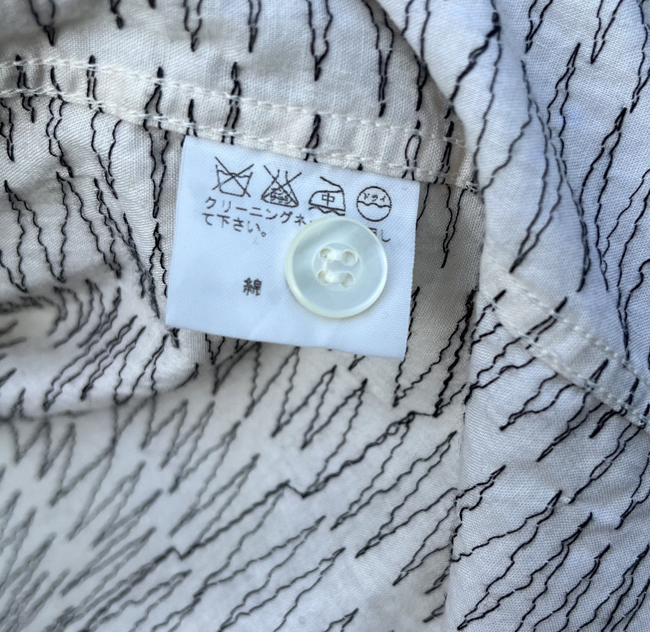 Issey Miyake Vintage Embroidered Zig Zag Button Up Size US L / EU 52-54 / 3 - 7 Thumbnail