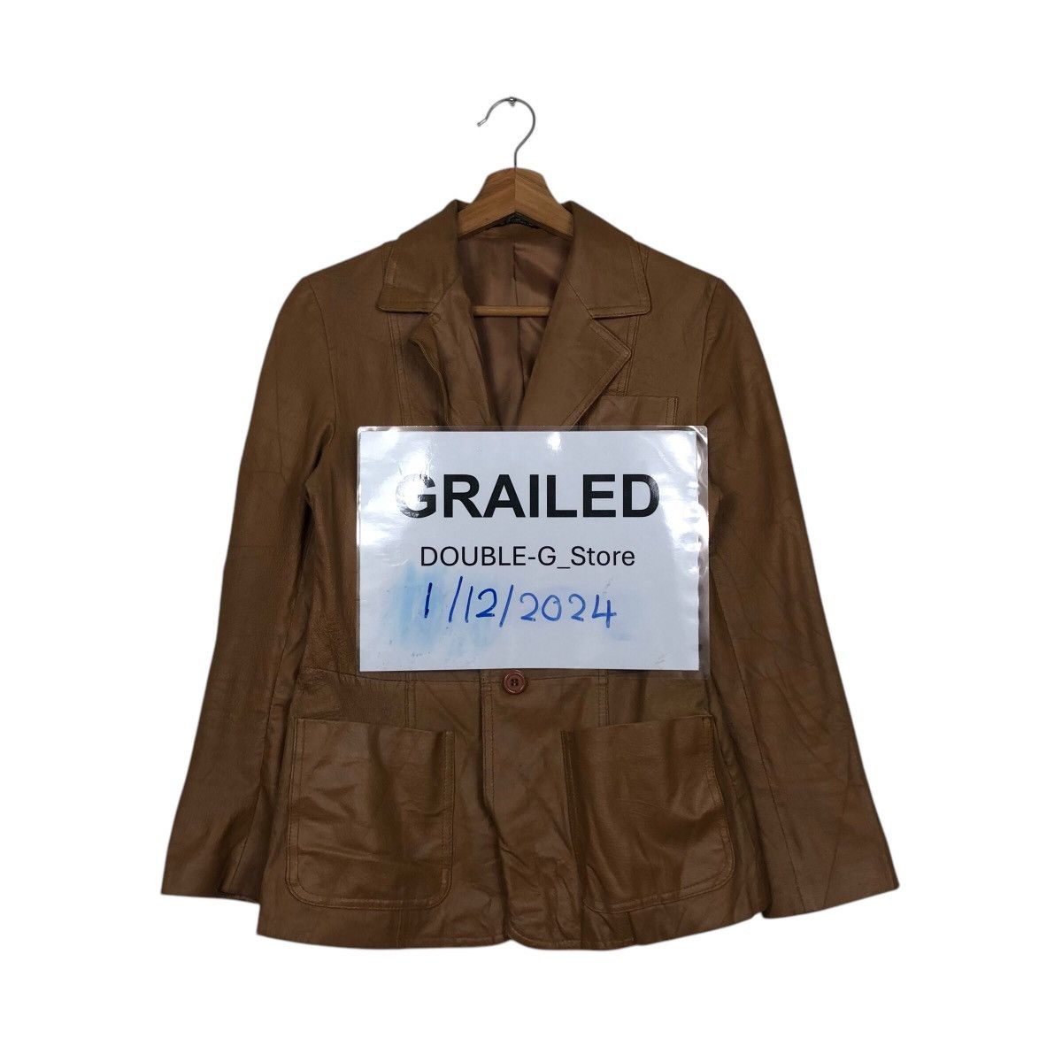 Japanese Brand 📌Vintage Cropped Button Leather Jacket Ined Yohji Yamamoto Size US M / EU 48-50 / 2 - 1 Thumbnail