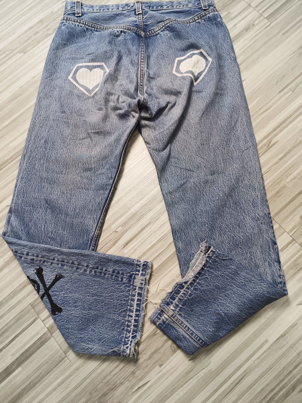 Japanese Brand × Jean × Vintage SUPERLOVERS jeans skull print Size US 32 / EU 48 - 2 Thumbnail