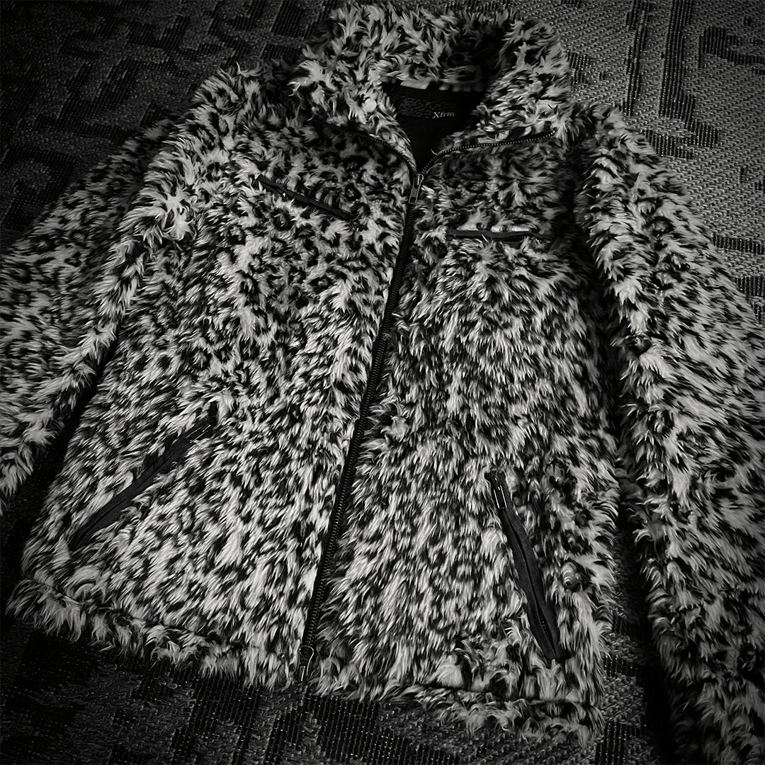 Japanese Brand Xfrm White Leopard Fur 2 Way Jacket Size L / US 10 / IT 46 - 2 Thumbnail