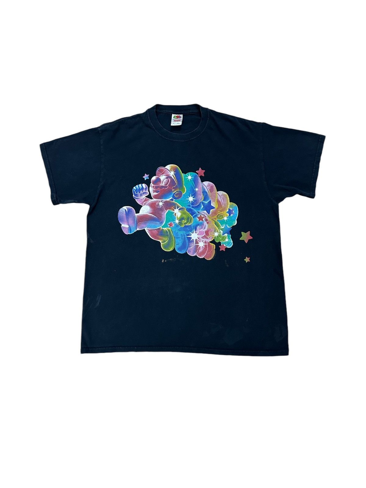 Nintendo × Vintage Rare Vintage 2008 Nintendo Mario Super Galaxy Rainbow Tee Size US XL / EU 56 / 4 - 1 Thumbnail
