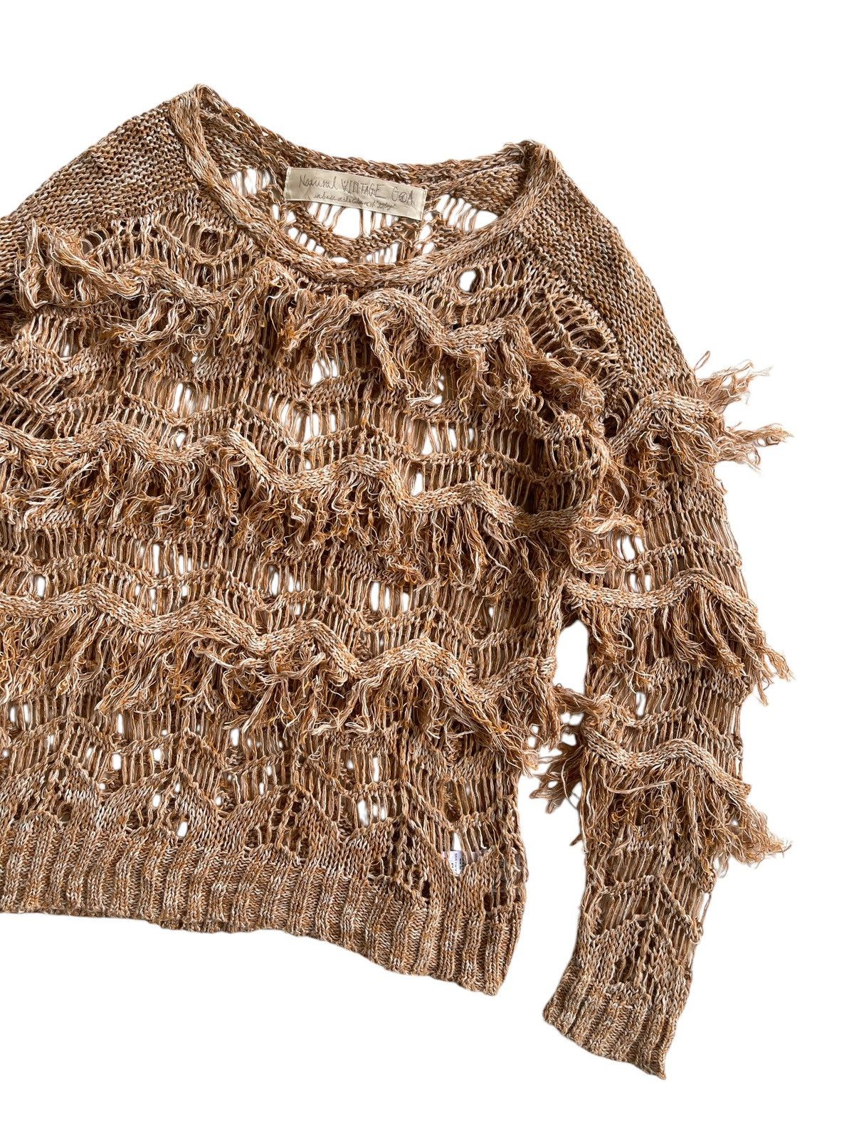 GOA G.O.A Net Fringe Knitted Sweater Size M / US 6-8 / IT 42-44 - 11 Thumbnail