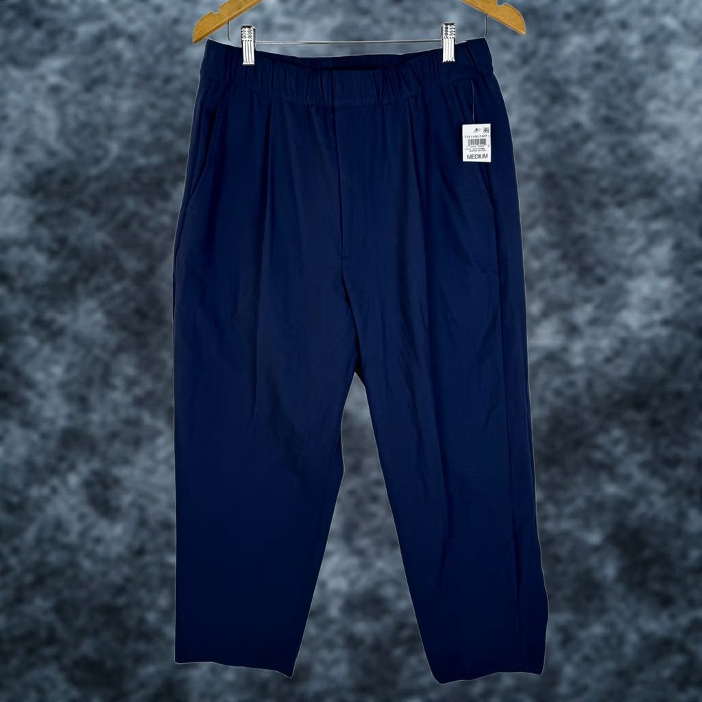 Nemen Mode of One Relaxed Fit Pleated Trousers Medium Navy Blue Caspian Waters Mens Size US 31 - 1 Thumbnail