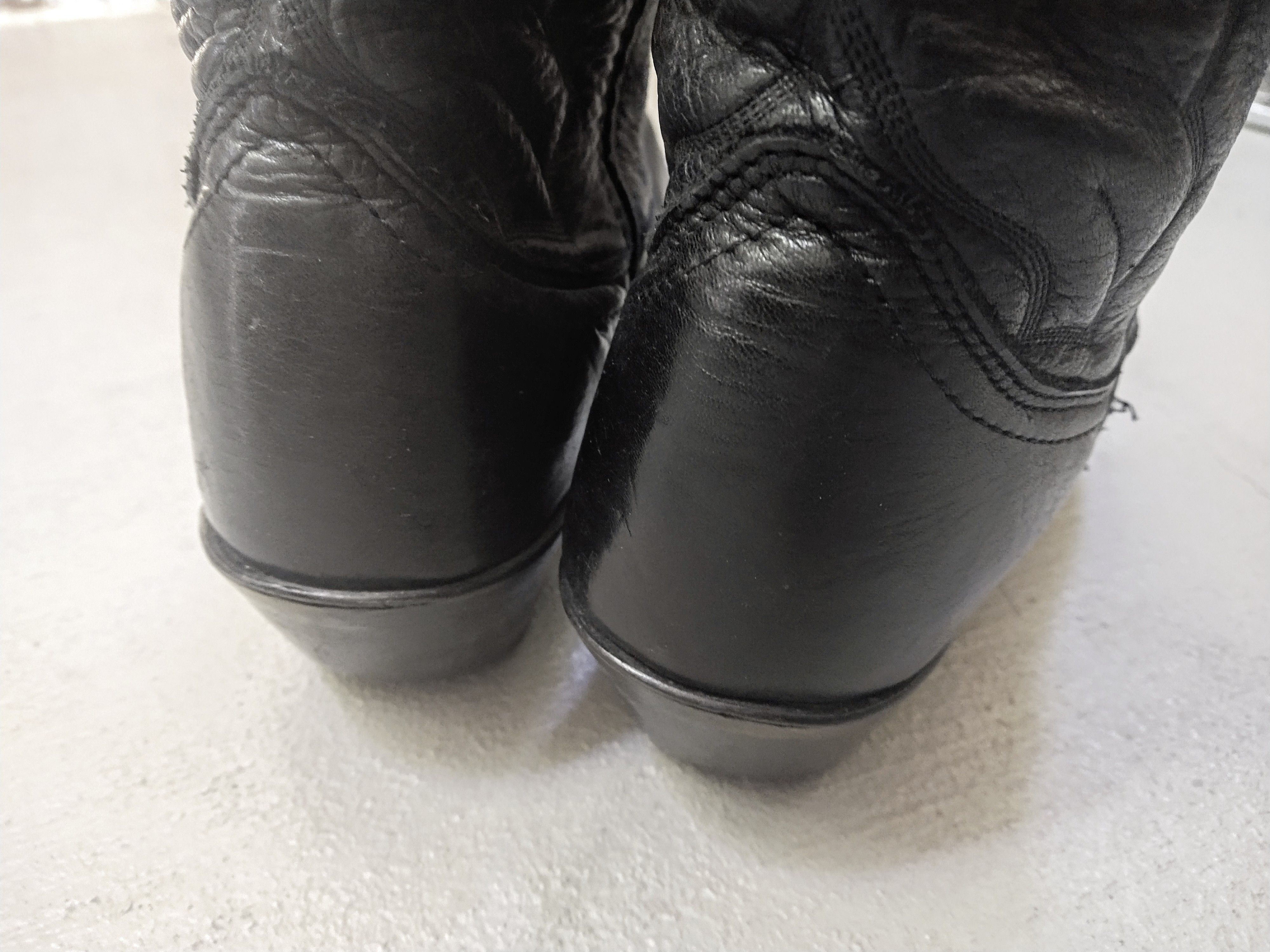 Genuine Leather × Vintage Vintage Laredo Cowboy Boots Size 8.5 D Black Leather Western Size US 8.5 / EU 41-42 - 11 Thumbnail