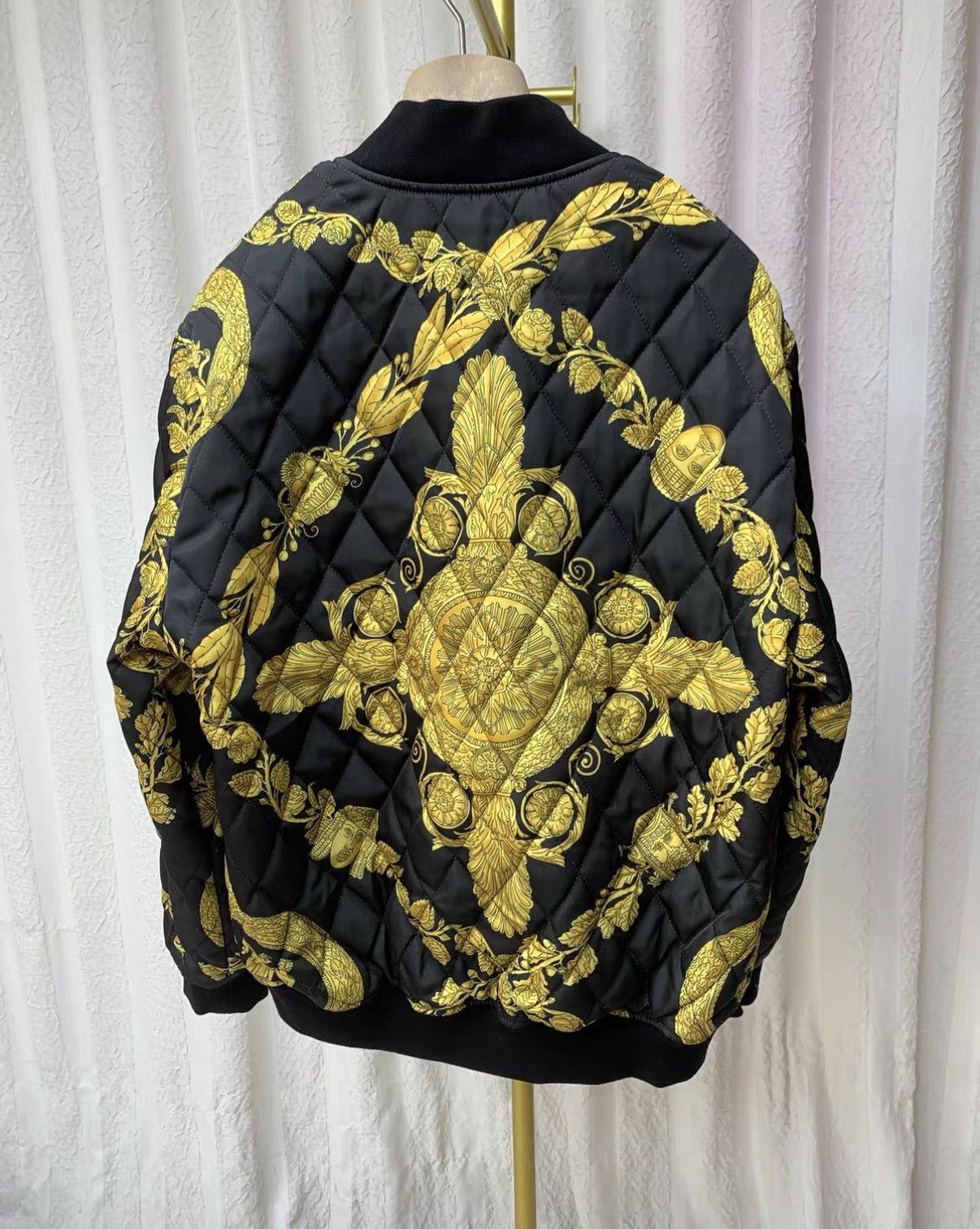 Versace VERSACE Baroque Print Stand Collar Padded Jacket Size US M / EU 48-50 / 2 - 3 Thumbnail
