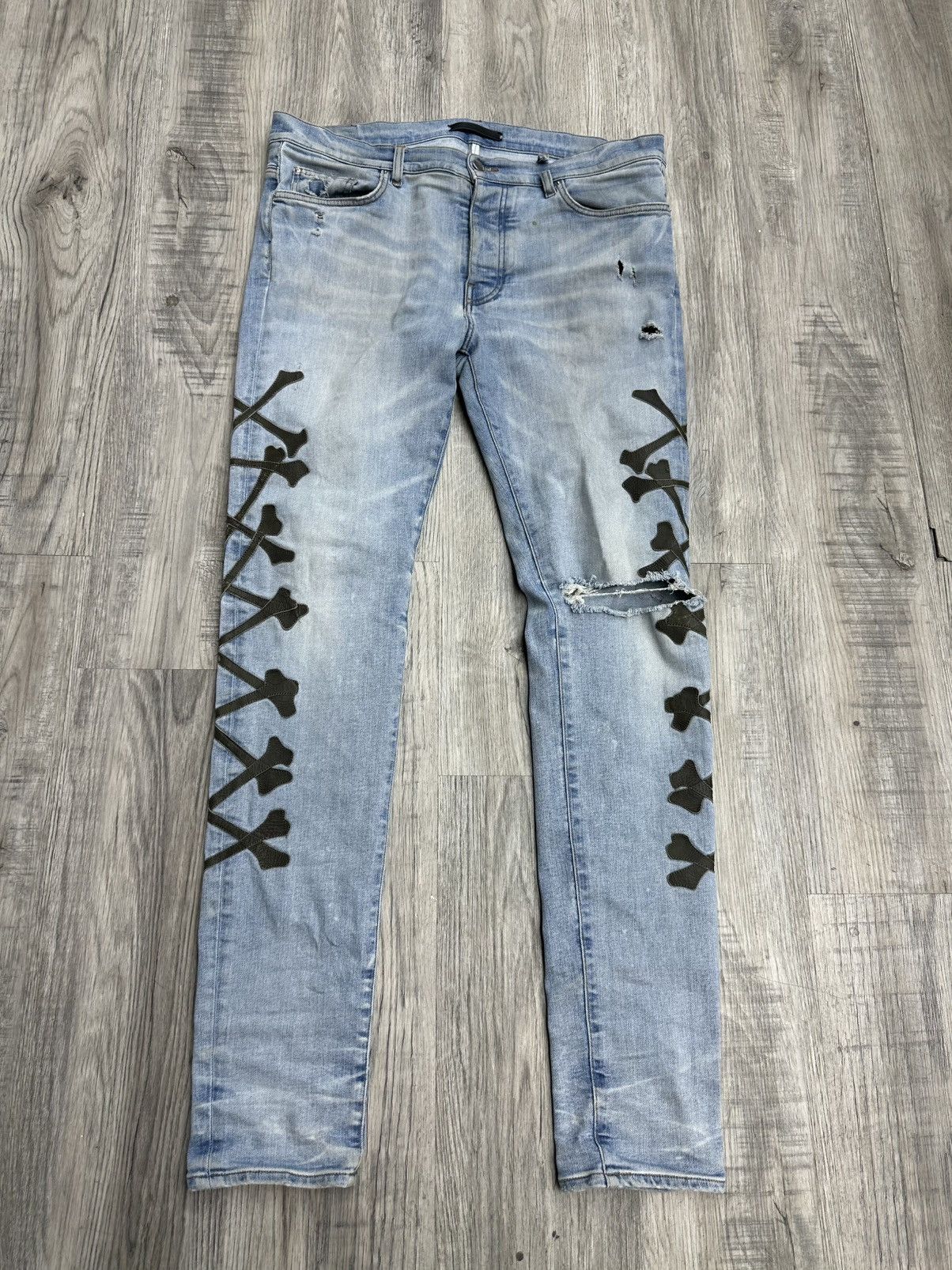 Amiri Amiri - Camo Bones Skinny Jeans Size US 36 / EU 52 - 1 Thumbnail