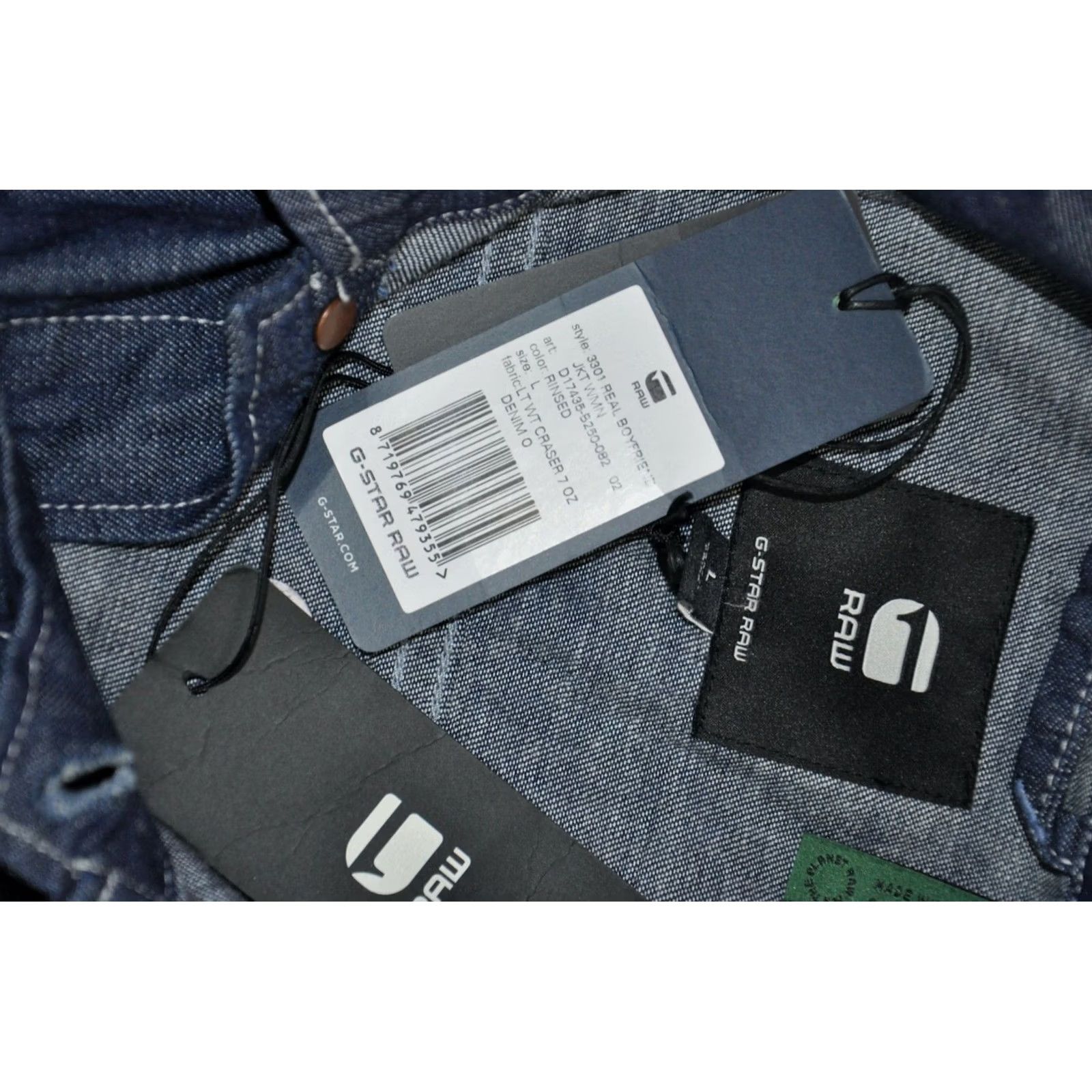 G-Star G-Star 3301 Real Boyfriend JKT WMN Denim Jacket L Blue Size L / US 10 / IT 46 - 7 Thumbnail