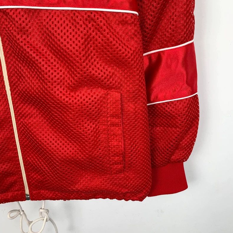 Gucci GucciRed letter print mesh hooded drawstring zipper jacket Size US L / EU 52-54 / 3 - 4 Thumbnail