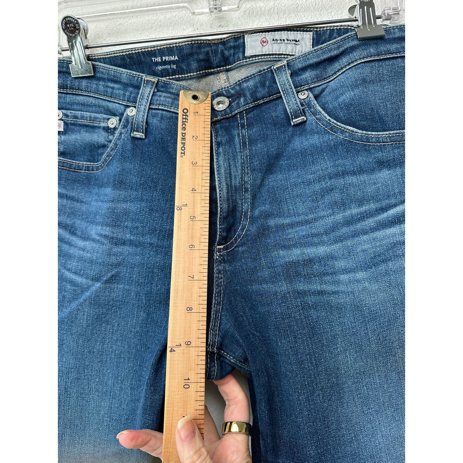 AG Adriano Goldschmied AG Prima Jeans Medium Light Wash Womens US 30R Cigarette Size 30" / US 8 / IT 44 - 13 Thumbnail