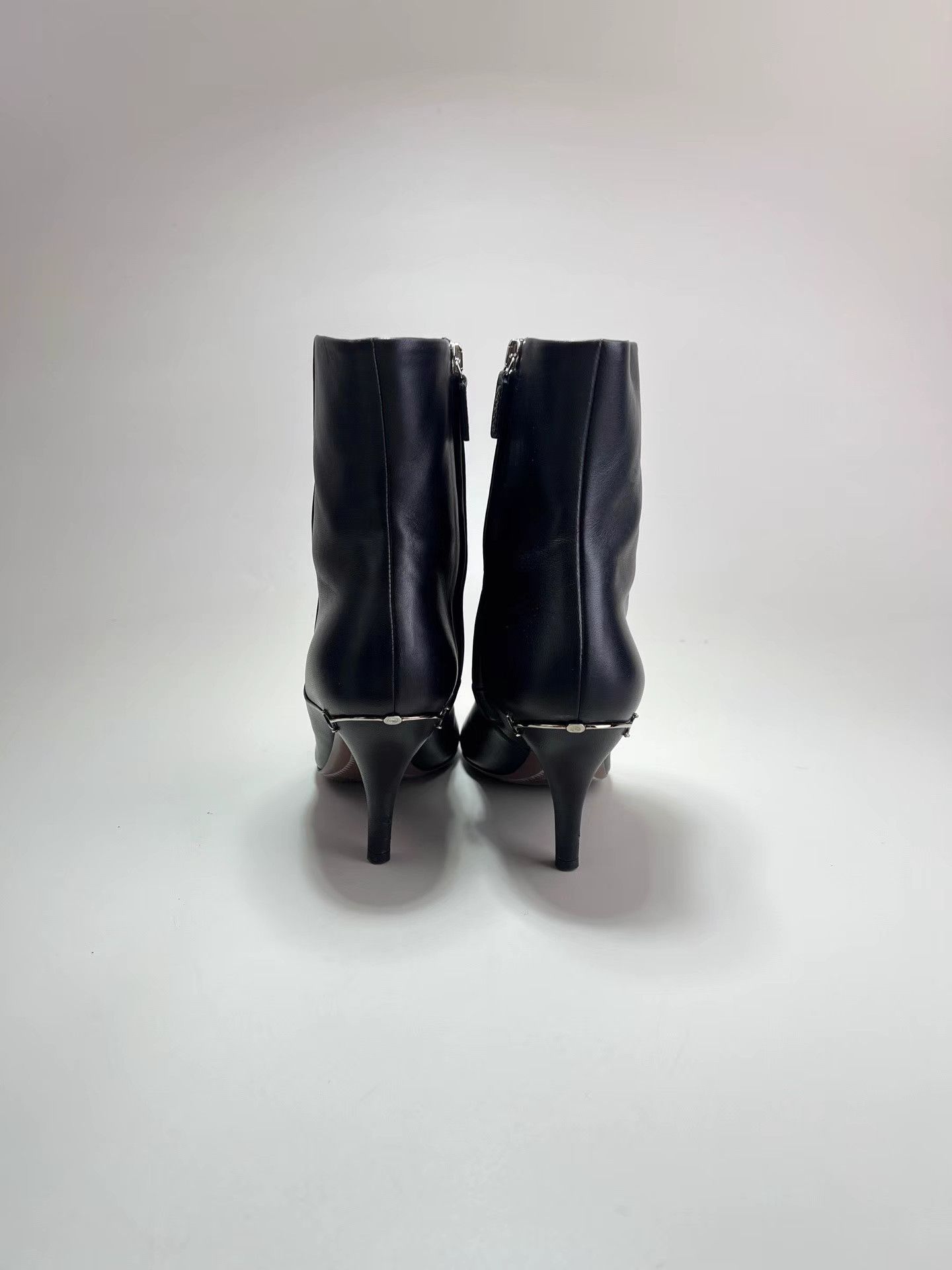 Gucci GUCCI Black Leather Ankle Boots Size US 6.5 / IT 36.5 - 1 Thumbnail
