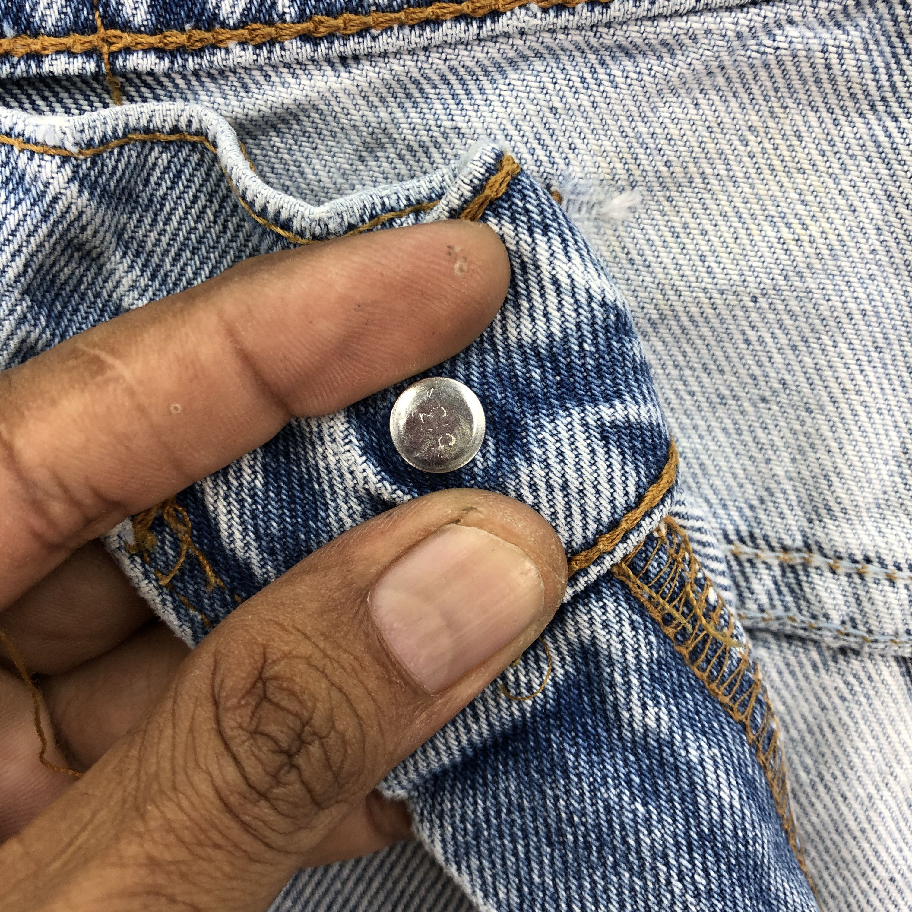 Levi's × Vintage 90s Levis 545 Light Wash Denim Orange Tab Levi's Faded Jeans Size US 42 / EU 58 - 9 Thumbnail