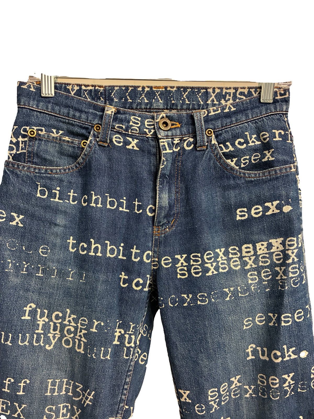 Hysteric Glamour Hysteric Glamour Typewriter Flared Denim Size US 27 - 3 Thumbnail