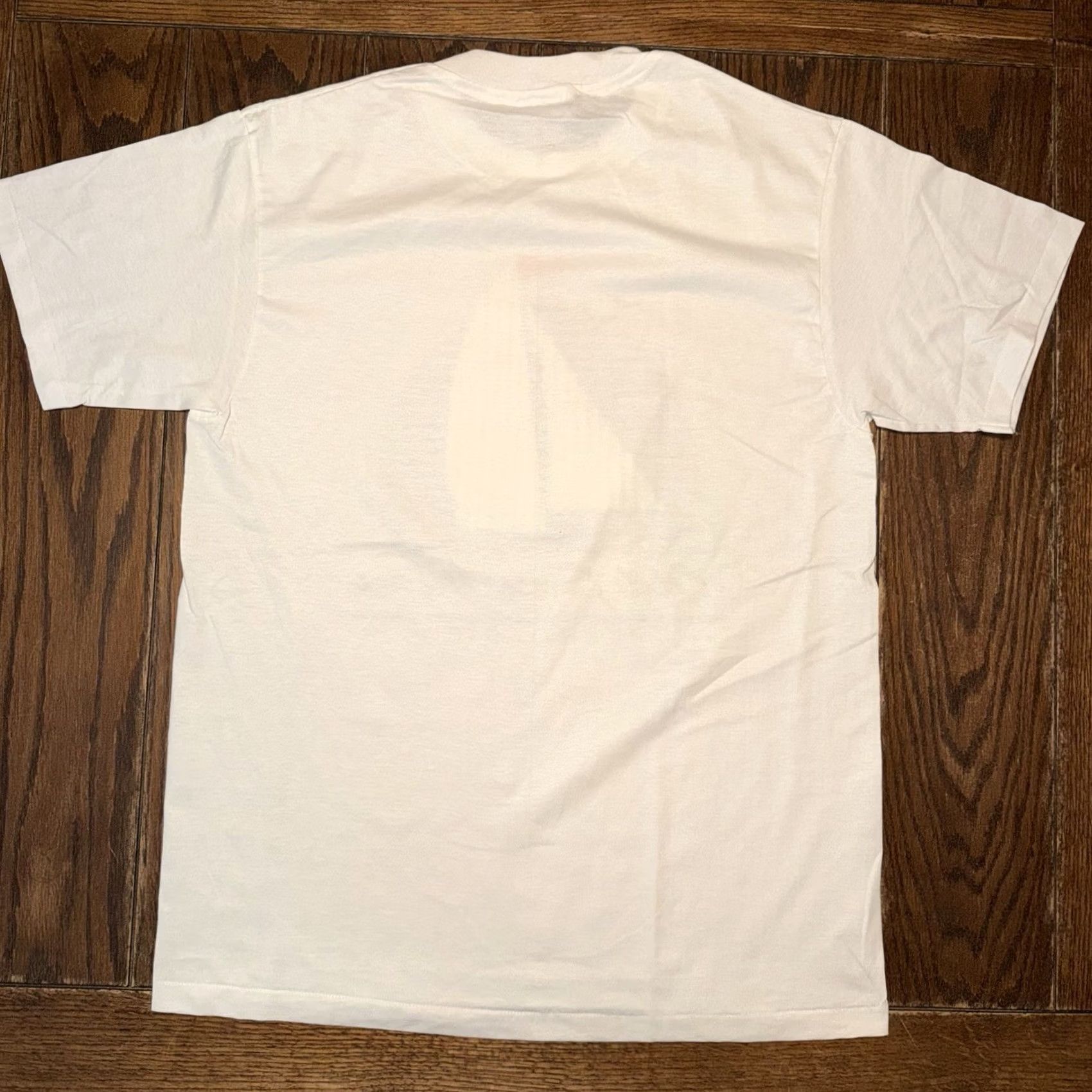 Hanes VINTAGE Hanes White T-Shirt Sailboat Graphic Print 1990s 80s Beach Unisex Adults L Size US L / EU 52-54 / 3 - 5 Thumbnail
