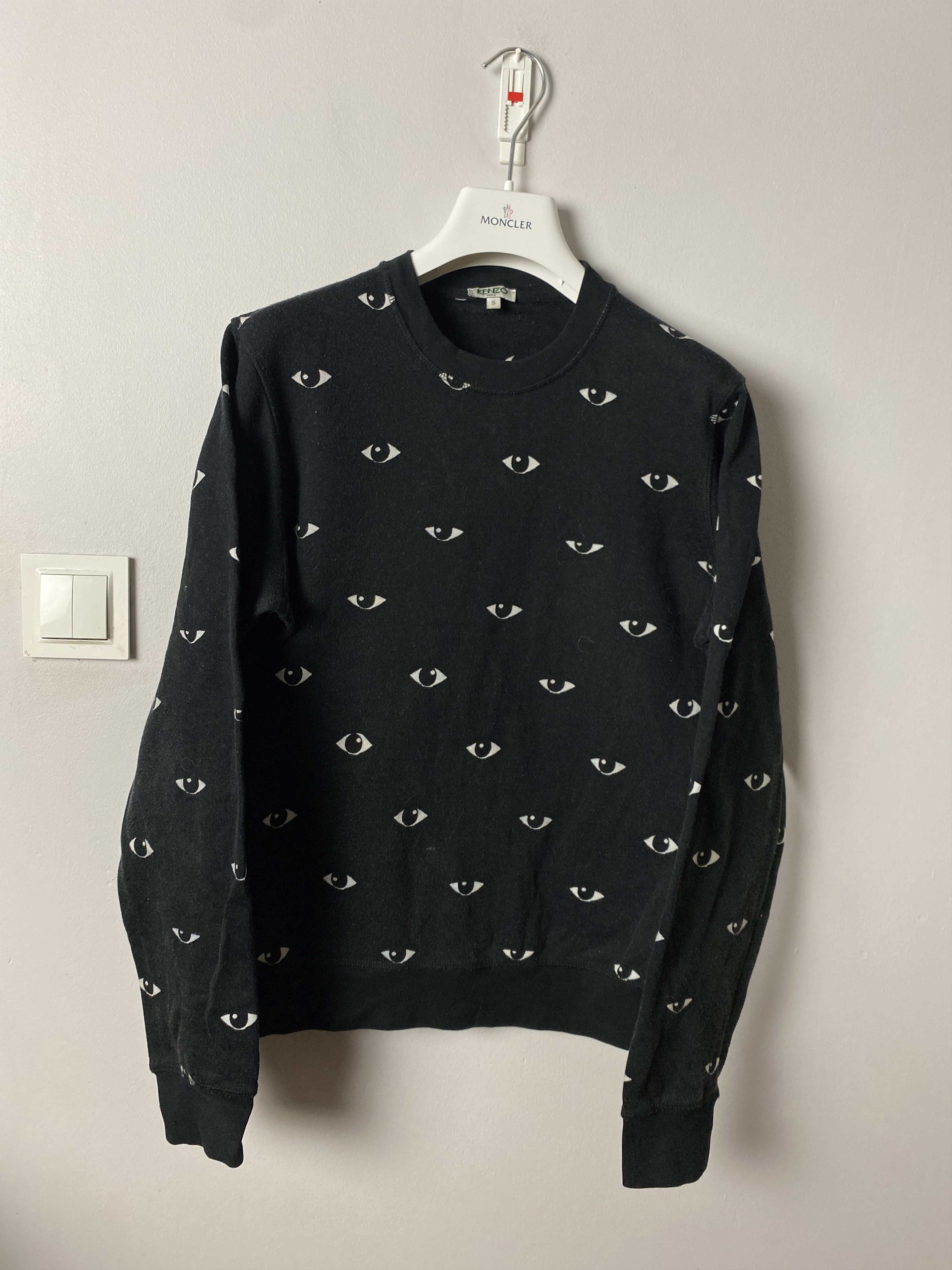 image of Kenzo Eye Print Sweatshirt Crewneck in Black, Men's (Size Small)