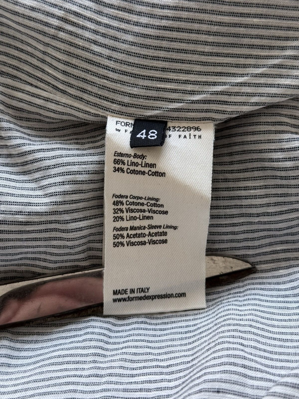 Forme D'Expression Forme Dexpression Gray Linen Jacket + Pants Suit Size 38R - 16 Thumbnail
