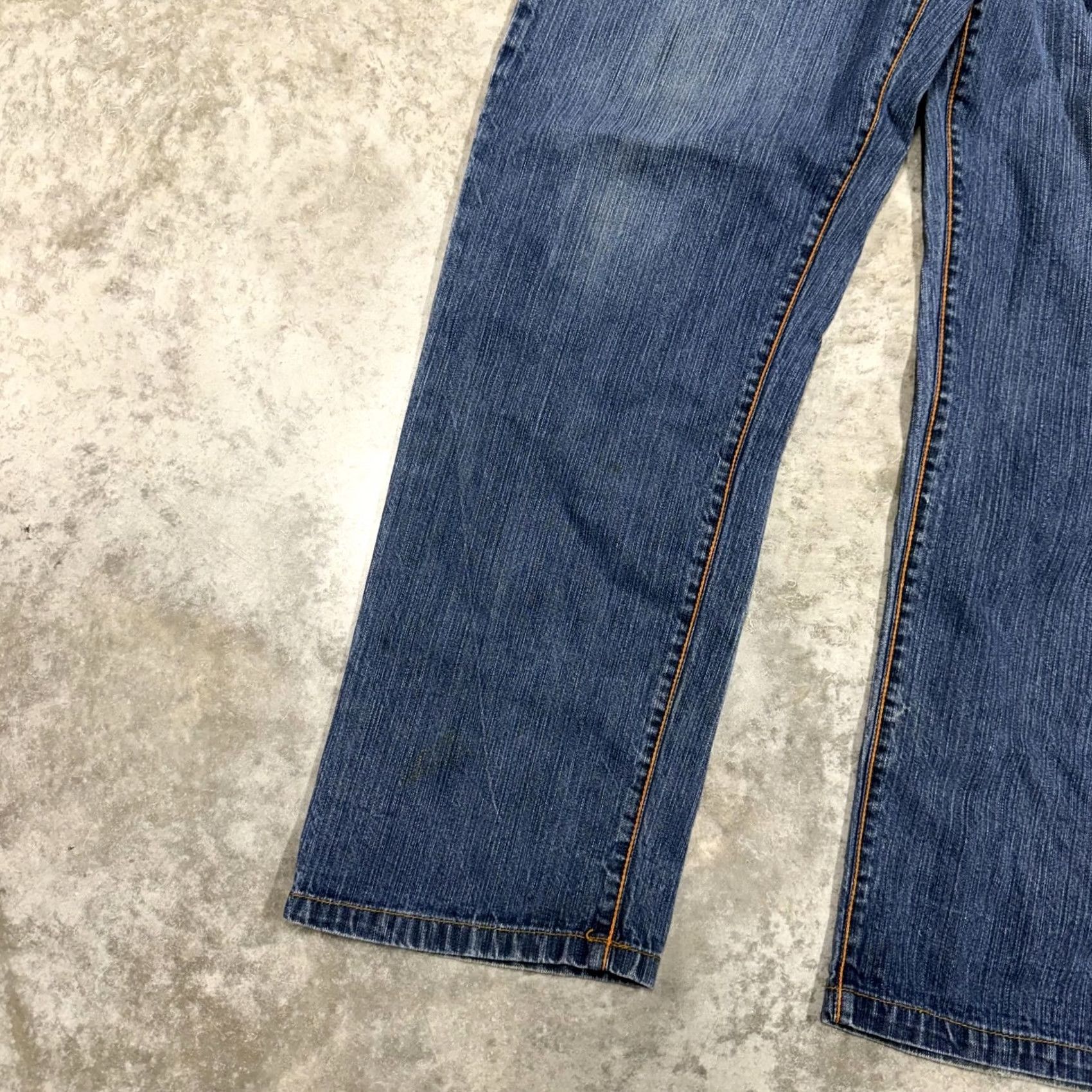 Denime Massive Jeans Mens 38x34 Blue Relaxed Fit Denim Pockets Southwestern Geometric Waist 38 Inseam 34 Classic Straight Vintage? Size US 38 / EU 54 - 5 Thumbnail