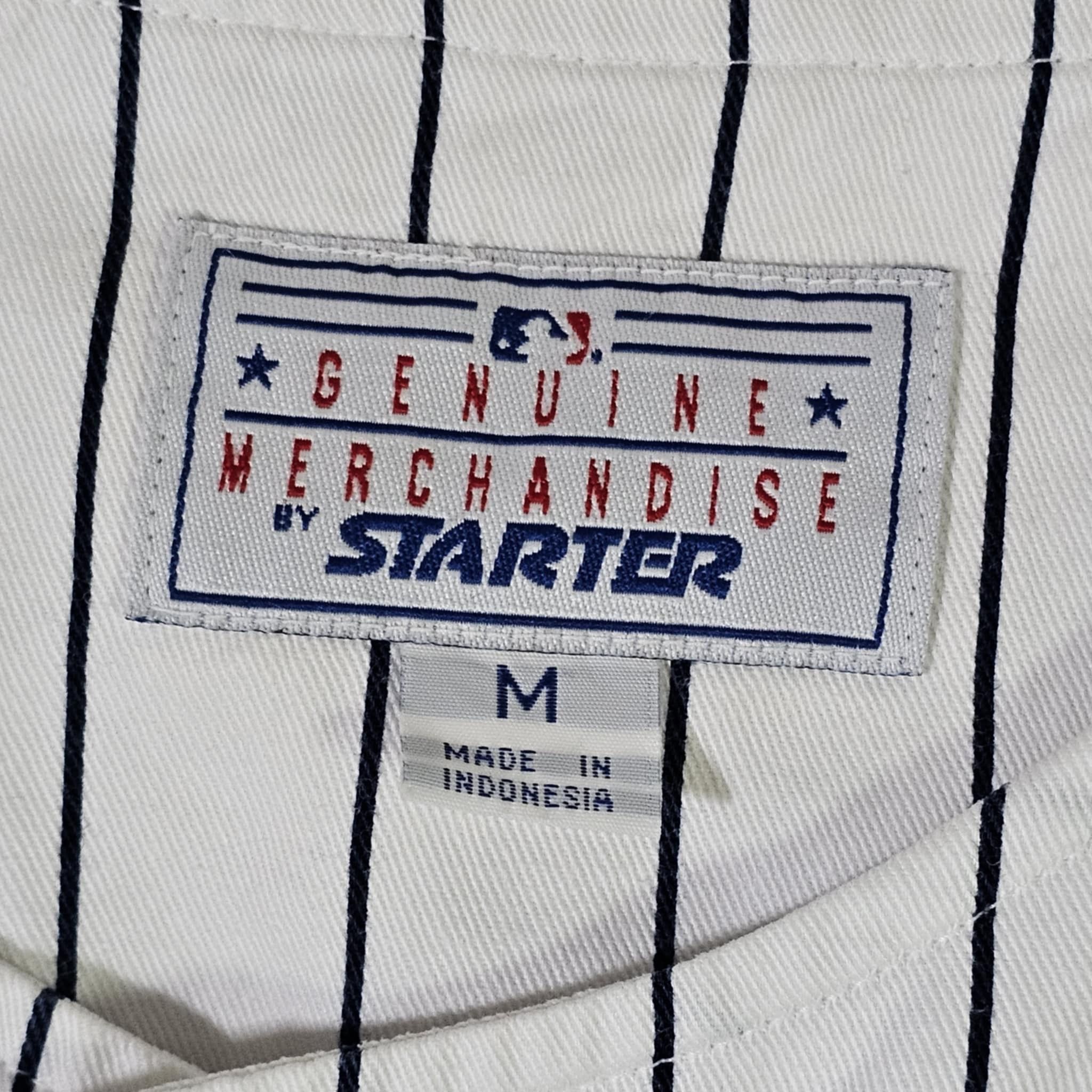 MLB × Starter × Vintage New York Yankees Vintage 90s Script Pinstripe Jersey Size US M / EU 48-50 / 2 - 4 Thumbnail