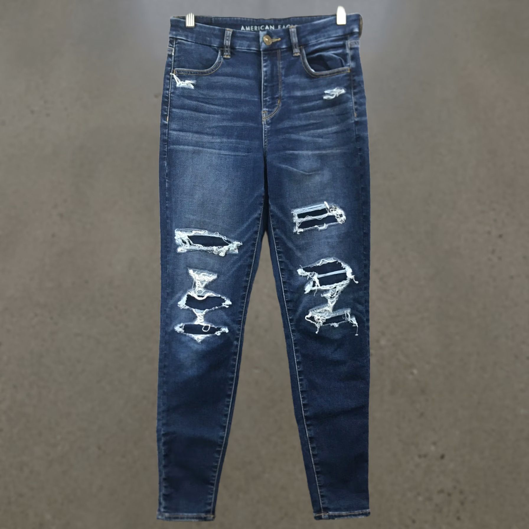 American Eagle Outfitters American Eagle Jeans Distressed Skinny Womens 2R Blue Denim Zip Size 26" / US 2 / IT 38 - 1 Preview