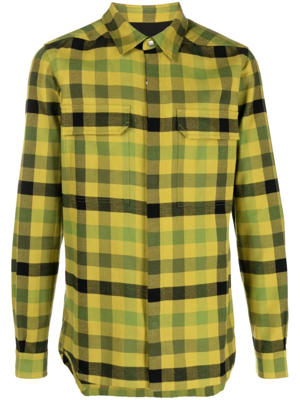 Rick Owens o1y0325 Checked Shirt in Multicolor Size US M / EU 48-50 / 2 - 1 Thumbnail