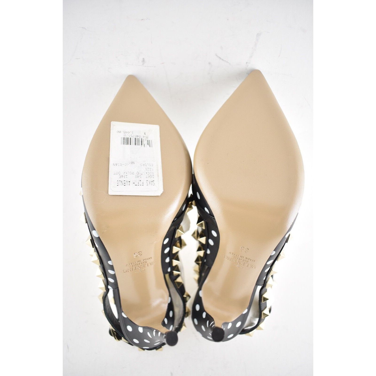 Valentino Rockstud Polka Dot Ankle T Strap Sandal Heel Pump 36 Size US 6 / IT 36 - 12 Thumbnail
