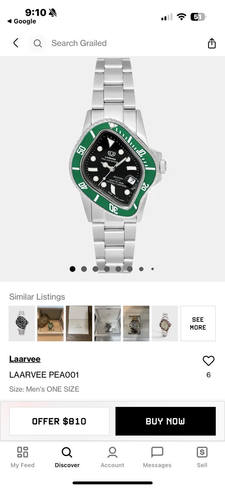 image of Limited Edition Laarvee+Kith Raffle Crash Watch in Black, Men's