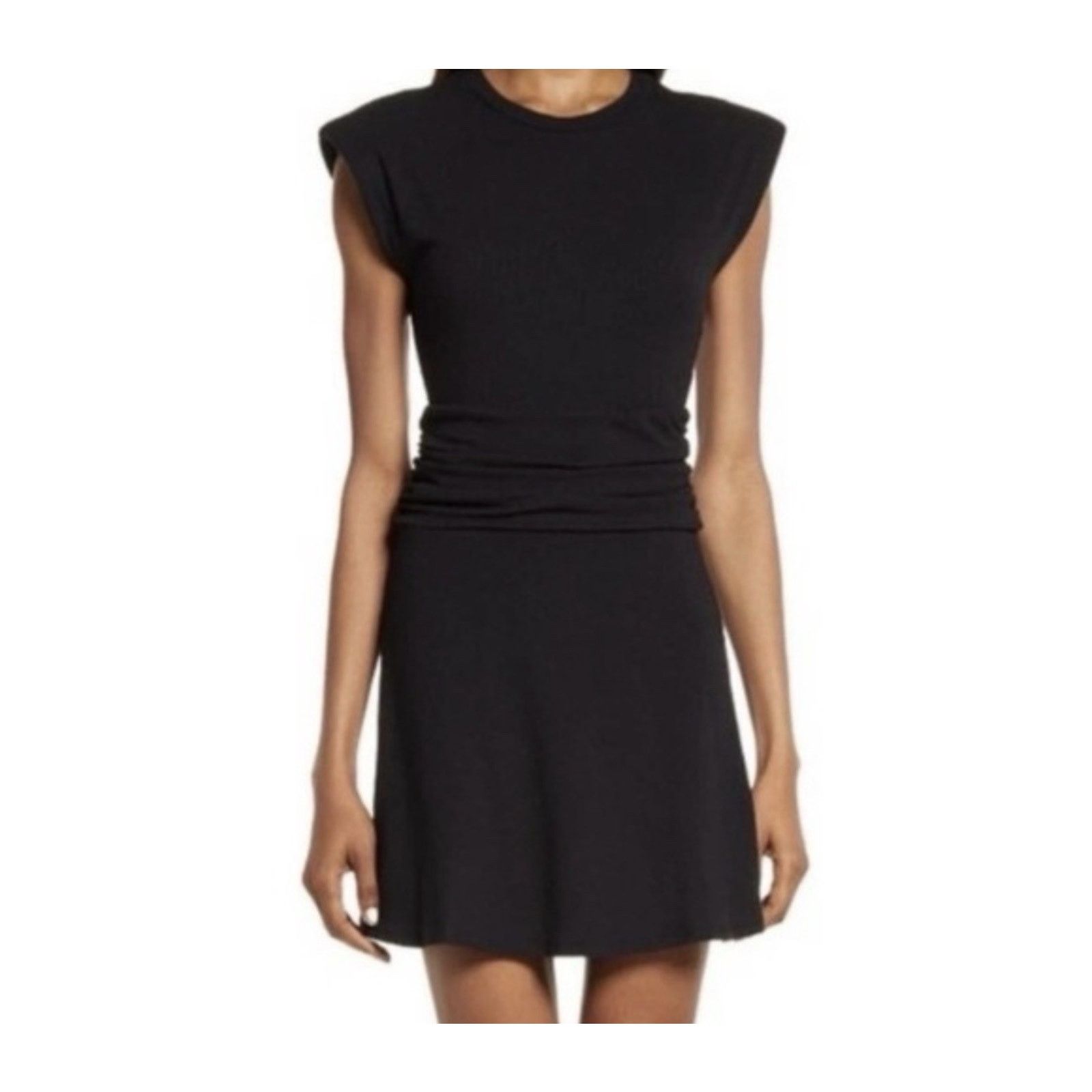 Other AFRM Jazlyn ruched ribbed open back mini Dress Black Small Size S / US 4 / IT 40 - 2 Thumbnail
