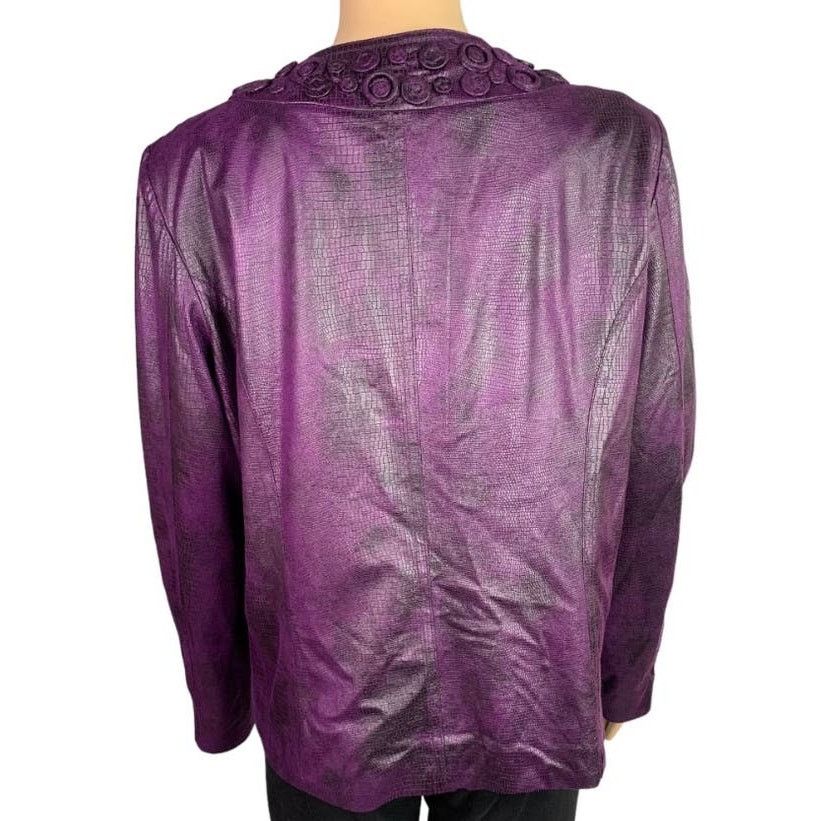 Chicos Chicos Women's Size 1 US 8 Jacket Snap Front Snake Pattern Size M / US 6-8 / IT 42-44 - 8 Thumbnail