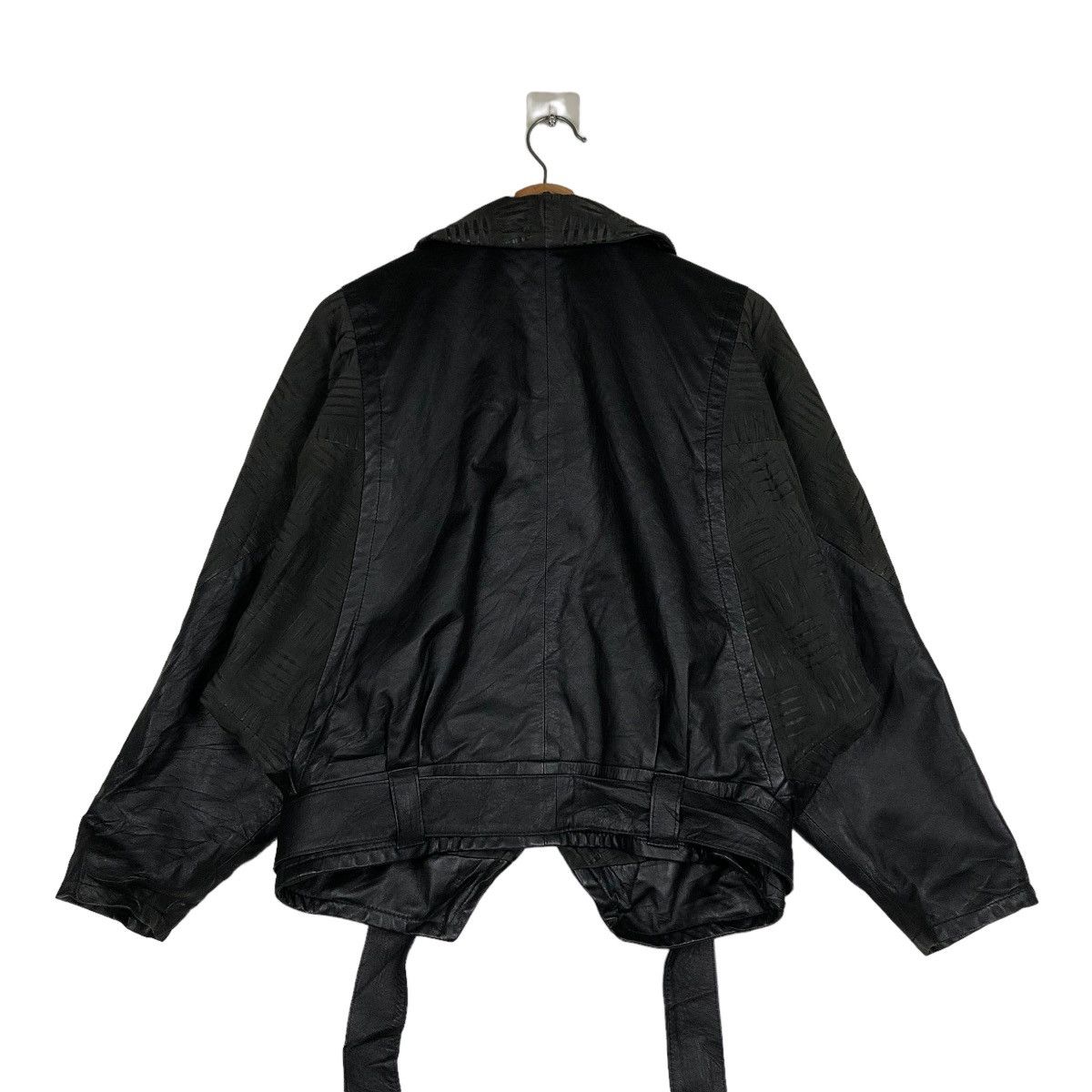 Vintage 🔥VINTAGE BIKER LEATHER JACKET SKIN-FITS ISSEY MIYAKE Size US M / EU 48-50 / 2 - 10 Thumbnail