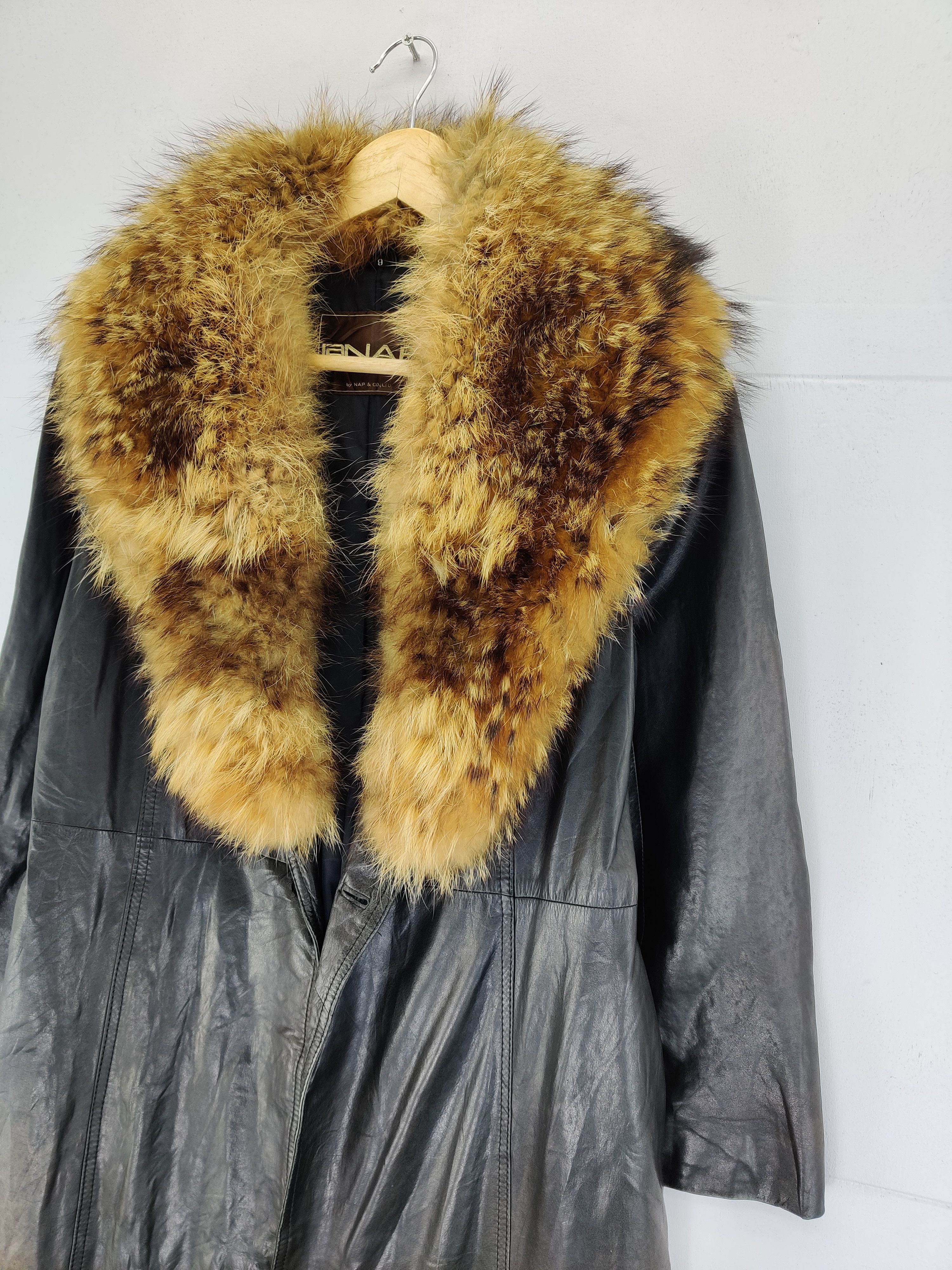 Japanese Brand Vintage Anap Leather Trench Coat Faux Fur Long Coat Size US S / EU 44-46 / 1 - 6 Thumbnail