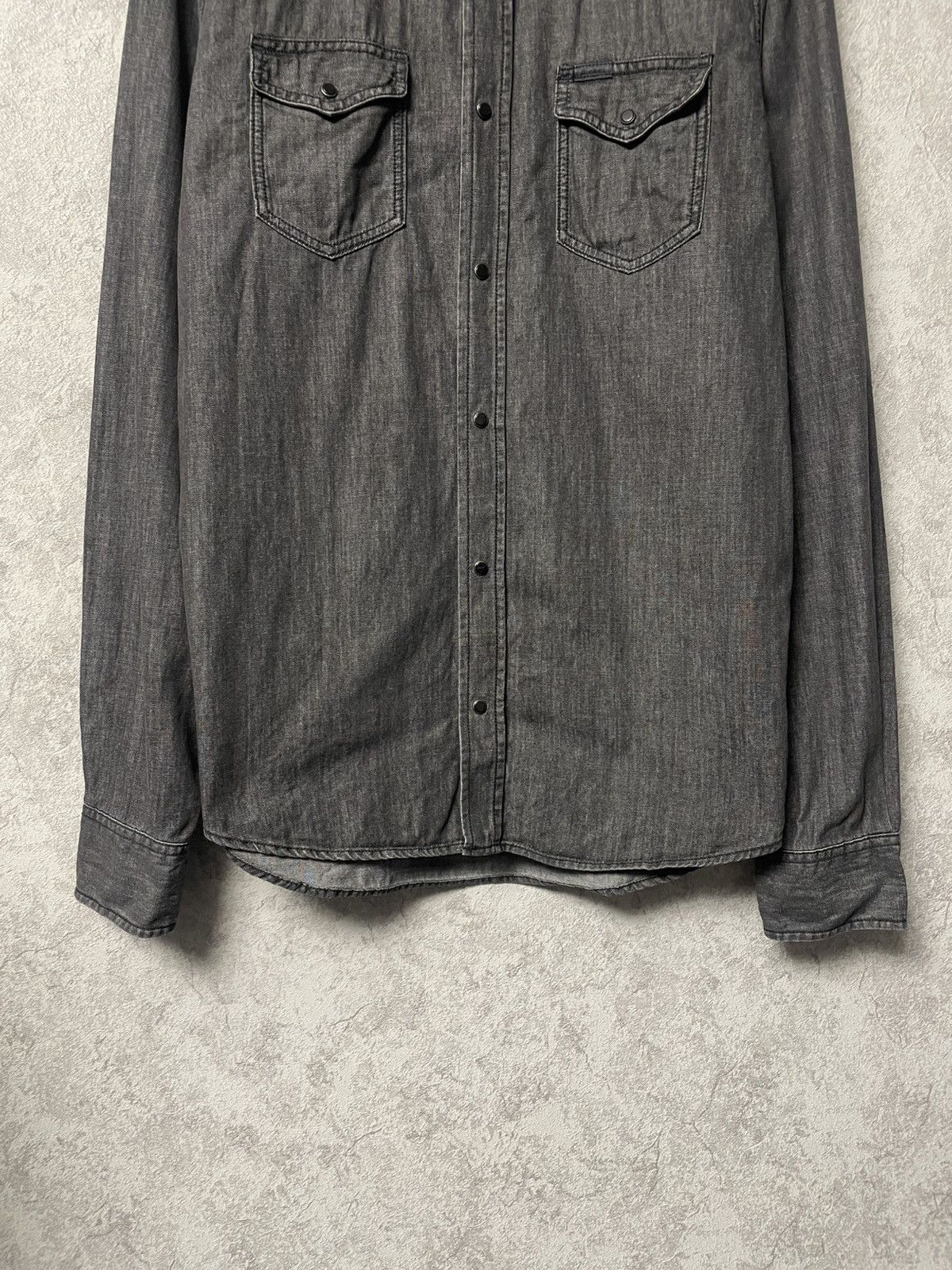 Diesel Vintage Diesel Black Jeans Long Sleeve Snap Button Shirt Size US L / EU 52-54 / 3 - 3 Thumbnail