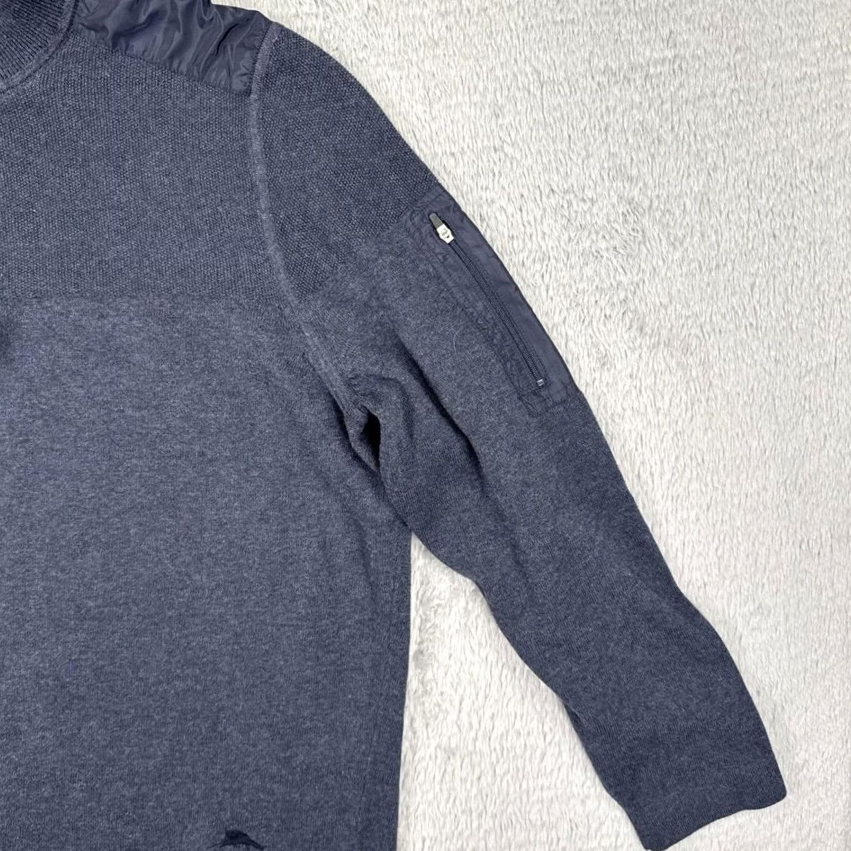 Tommy Bahama Tommy Bahama SweatEr Mens Large Gray IslandZone Quarter Zip Mock Neck Zip Pocket Shirt Size US L / EU 52-54 / 3 - 3 Thumbnail