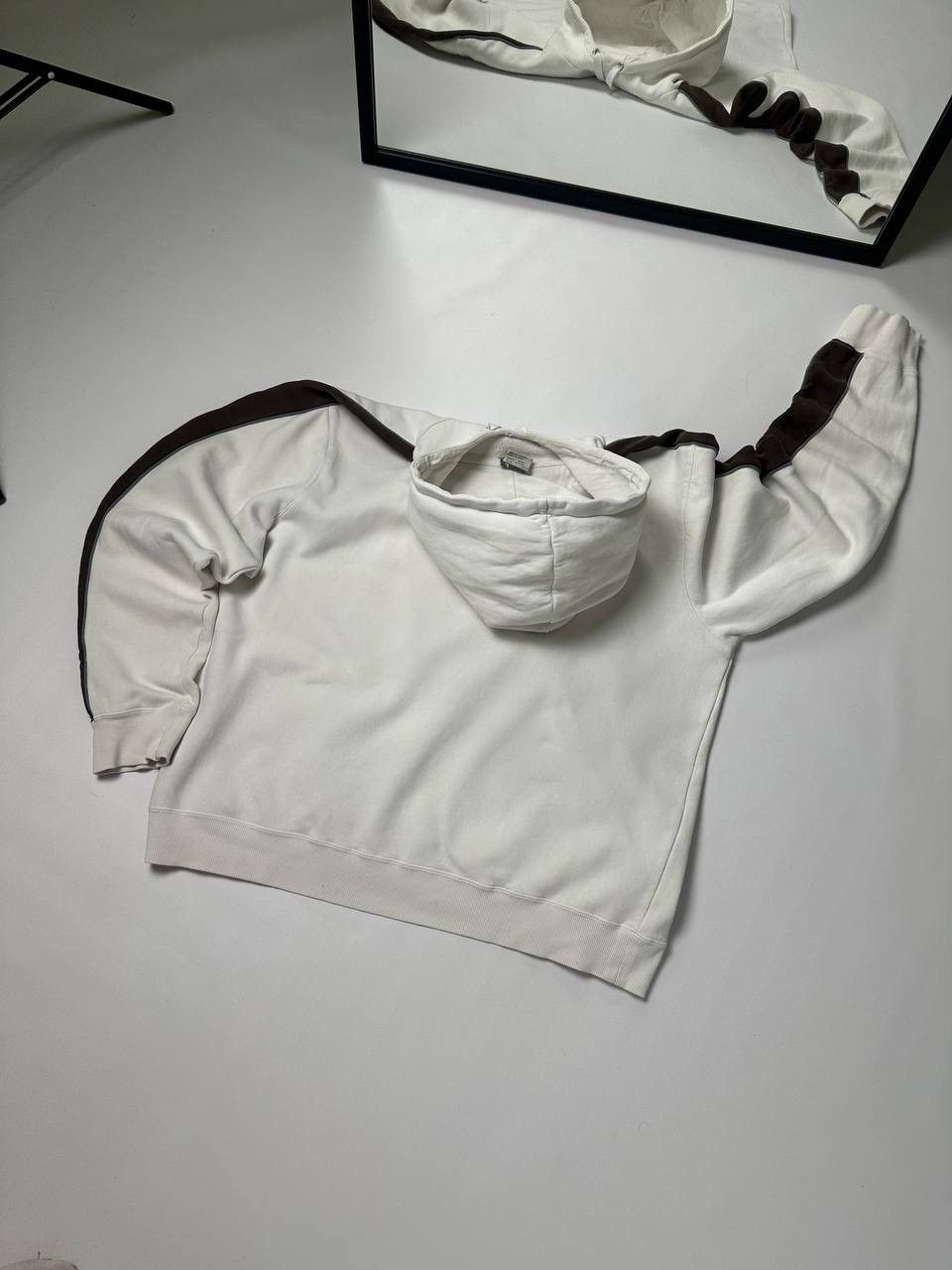 Nike × Vintage Vintage Nike Brown/White Boxy Hoodie Travis Size US L / EU 52-54 / 3 - 2 Thumbnail