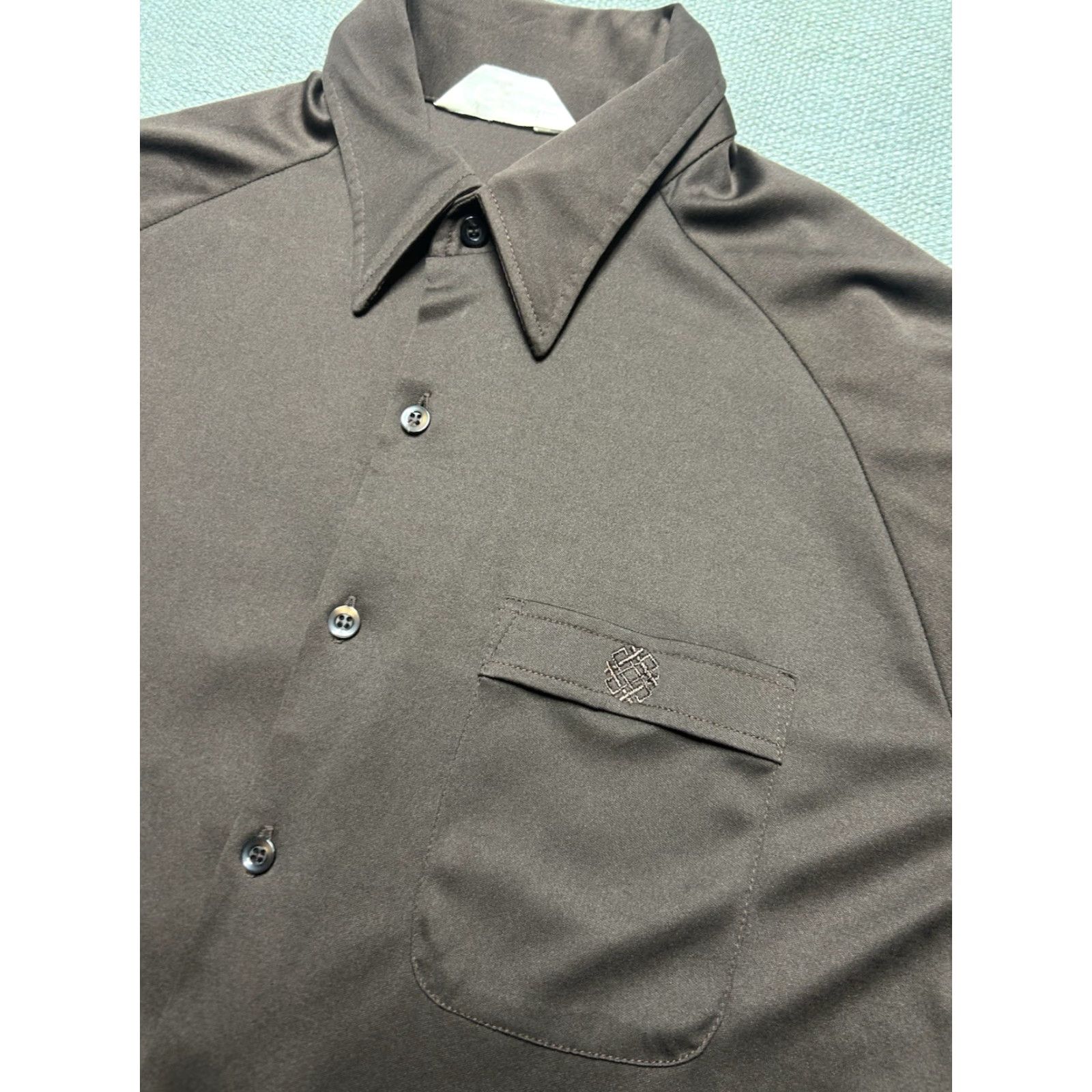 Vintage VINTAGE California Shirt Long Sleeve XL Tall Dagger Collar 70s Polyester Button Shirt Mens Size US XL / EU 56 / 4 - 4 Thumbnail