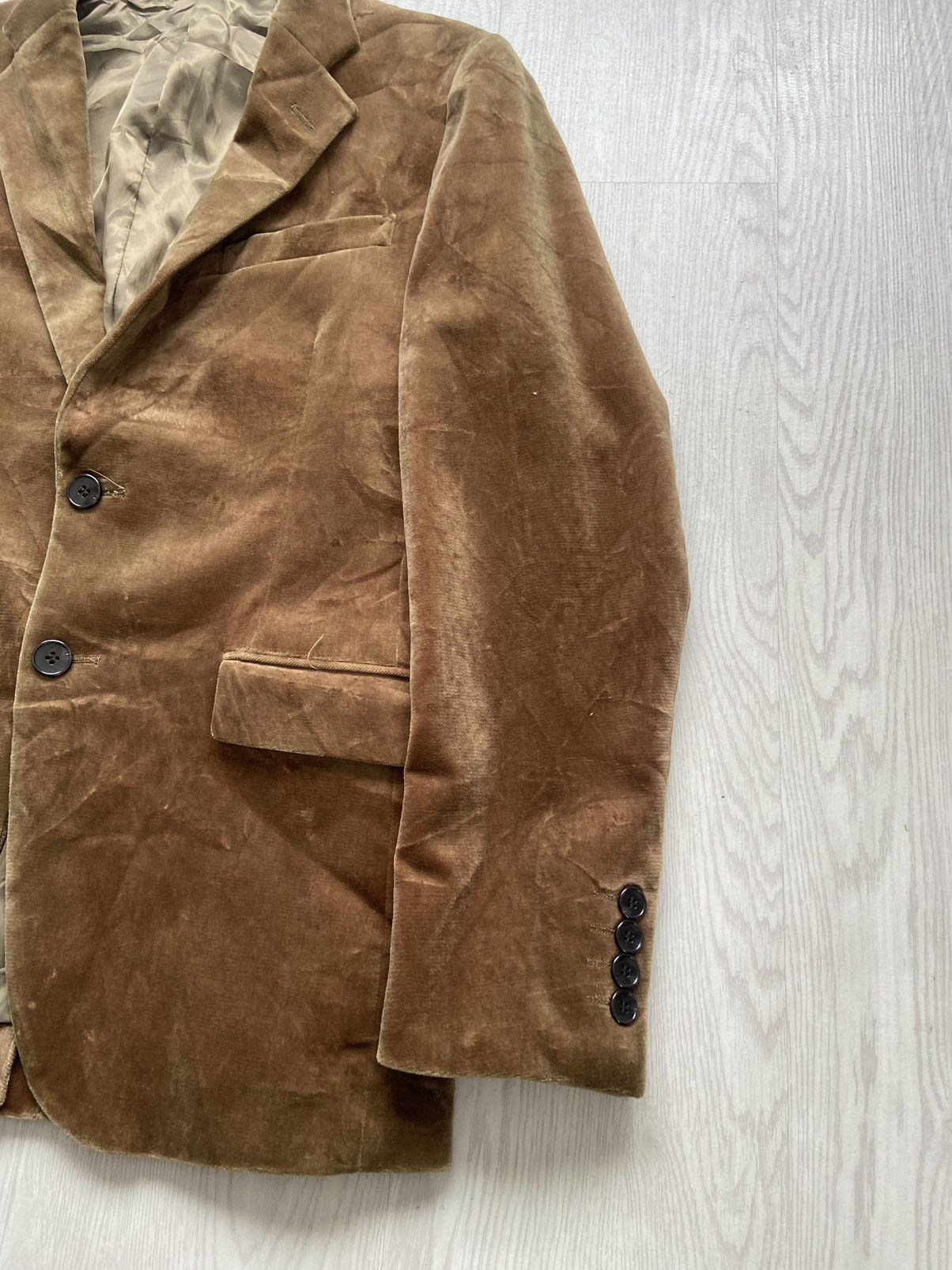 Yohji Yamamoto All Against Risk By Yohji Yamamoto Velvet Moleskin Blazer Size 40S - 2 Thumbnail