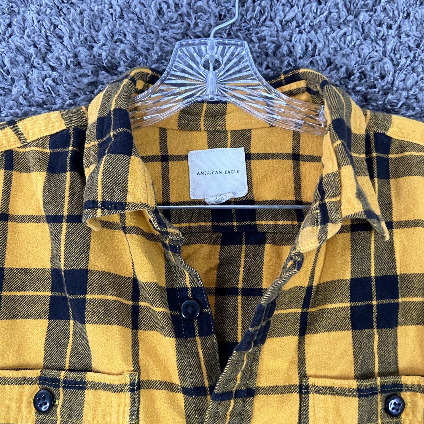 American Eagle Outfitters American Eagle Outfitters Men’s L Multicolor Plaid Long Sleeve Button Up Flannel Pockets Size US L / EU 52-54 / 3 - 5 Thumbnail