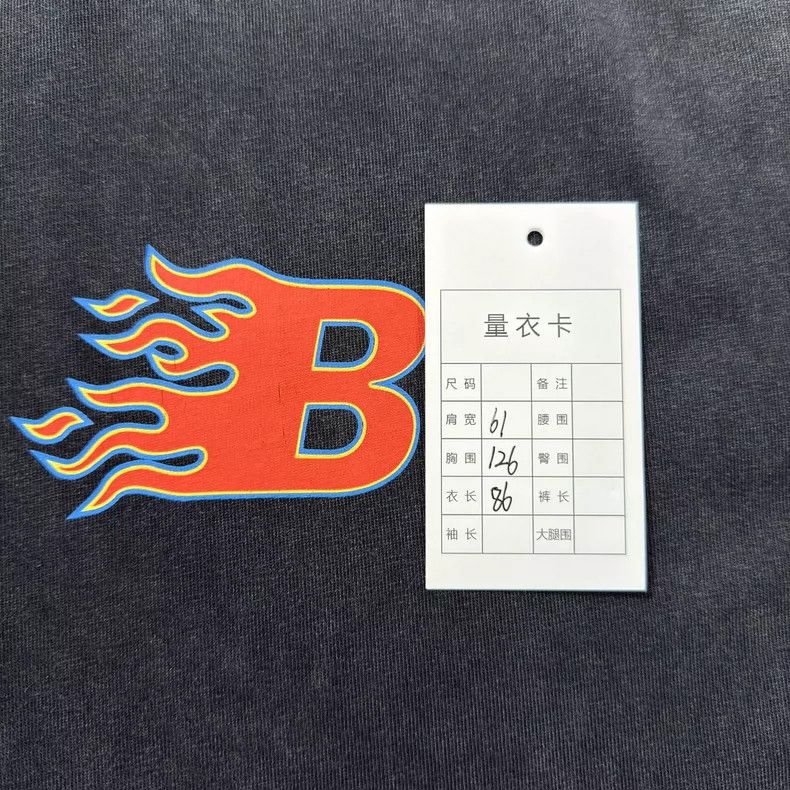 Balenciaga Black vintage flame short-sleeve