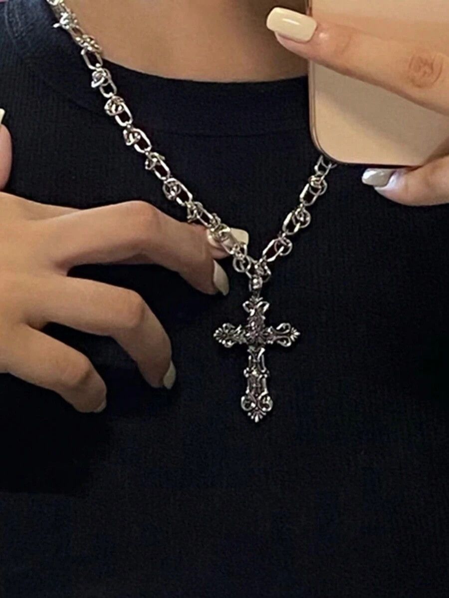 Jewelry x Vintage Opium Avantgarde Y2K Necklace Chain in Silver, Men's