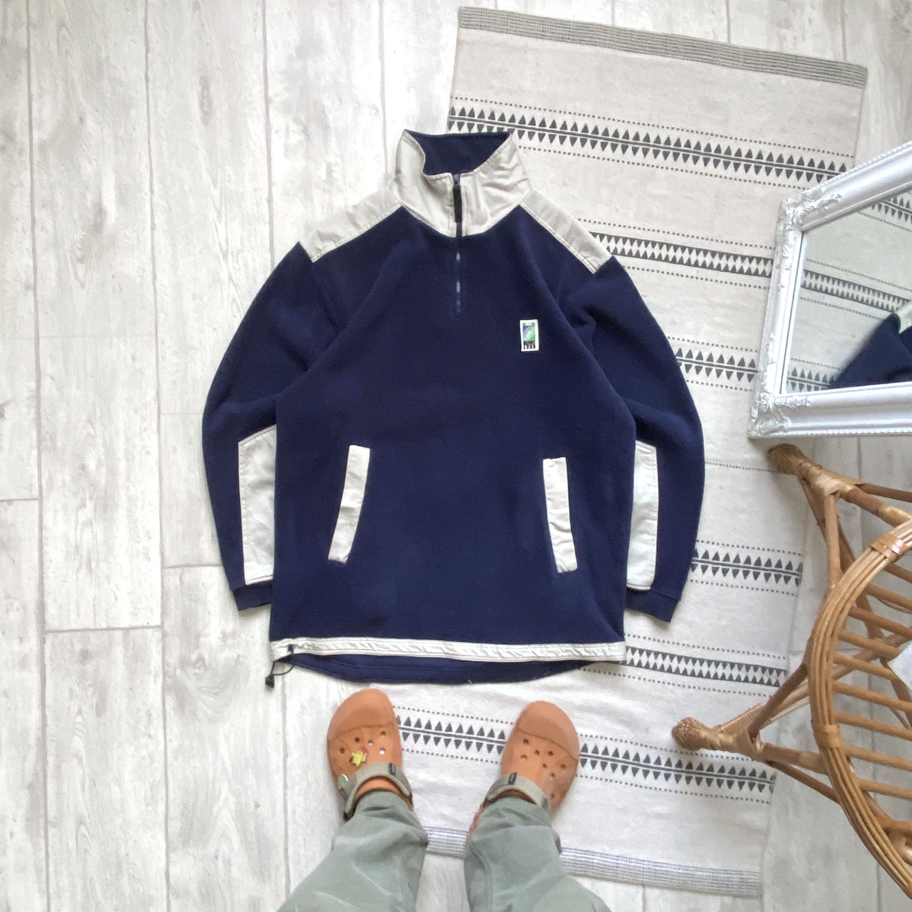 Cotton Traders 🏈 IRF Vintage 90s England Rugby Fleece Sweater Half zip Size US L / EU 52-54 / 3 - 1 Thumbnail