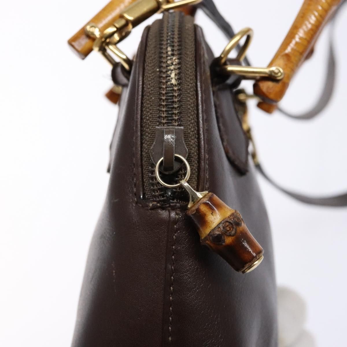 Gucci GUCCI Bamboo Shoulder Bag Leather Brown Gold 007 2032 007 Size ONE SIZE - 17 Thumbnail