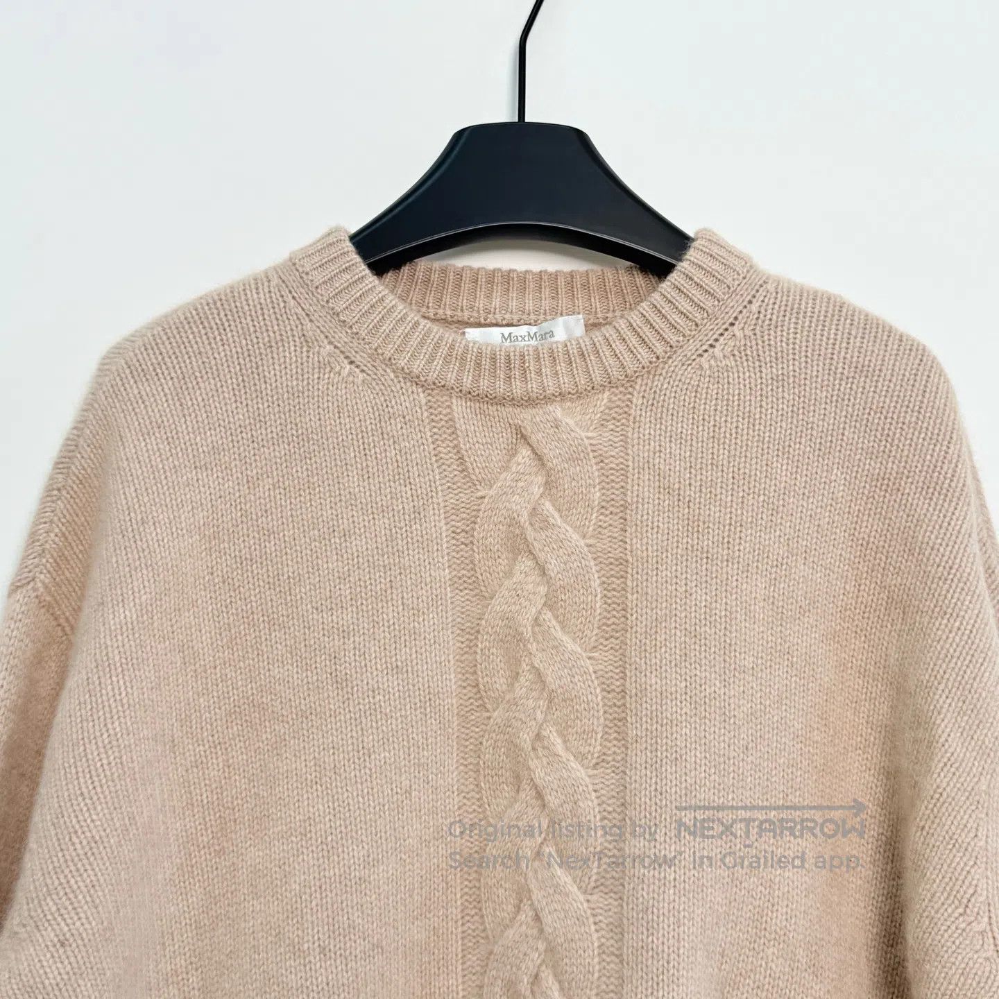 Max Mara Max Mara Light Camel Color Knit Ribbed Round Neck Sweater| Size M / US 6-8 / IT 42-44 - 2 Thumbnail