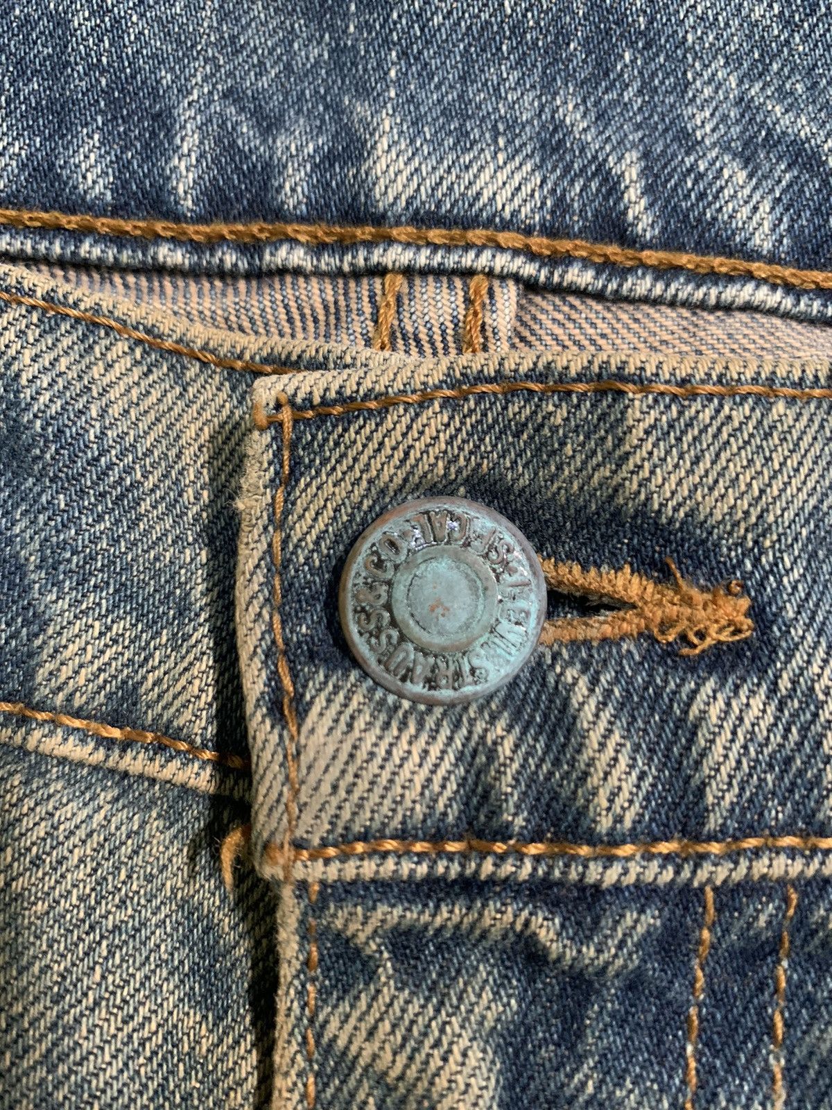 Levi's VINTAGE LEVIS 512 FADED & RUSTY DISTRESSED DENIM Size US 35 - 13 Thumbnail