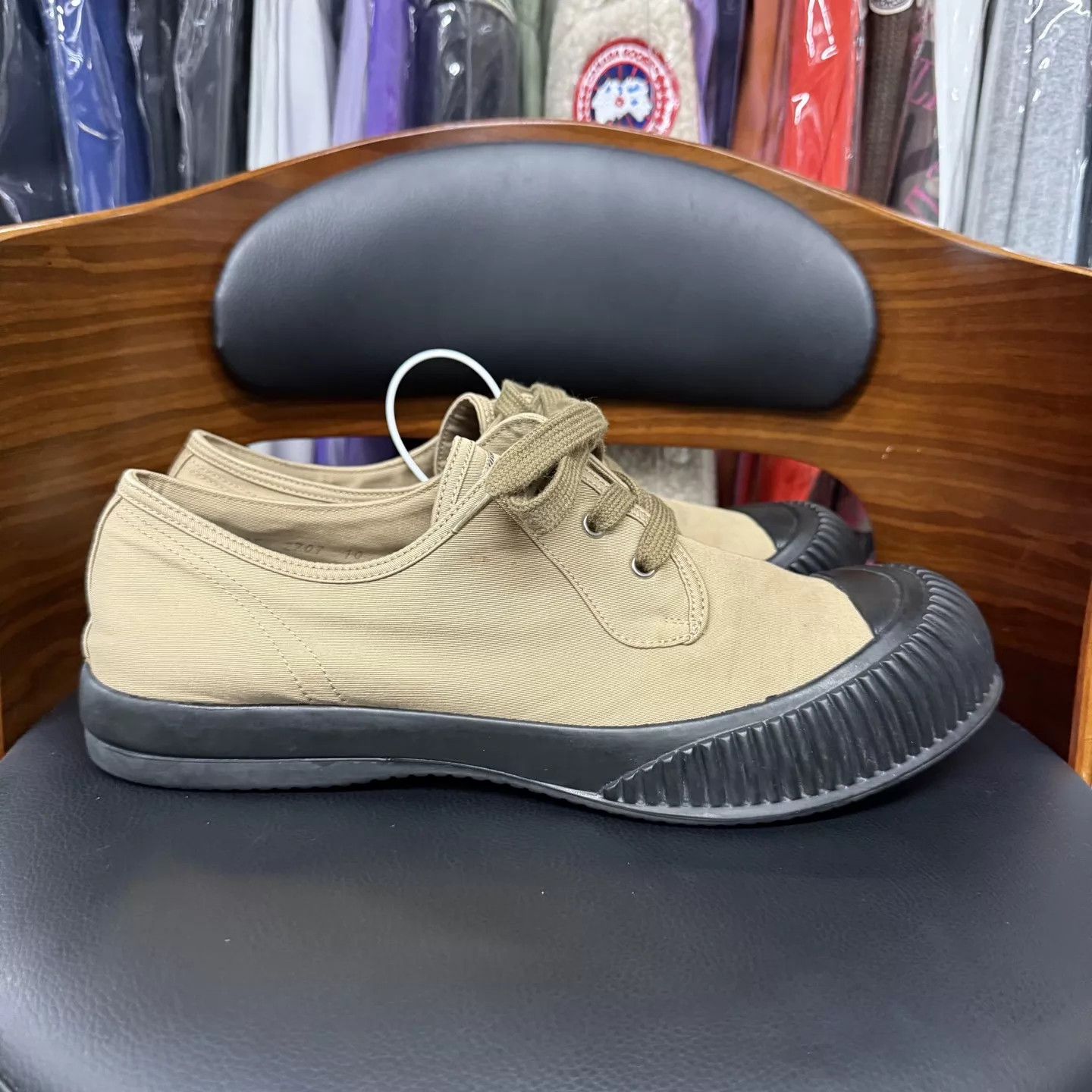 Prada Prada Canvas Cracker Shoes Khaki Brown 44 Mint Size US 11 / EU 44 - 4 Thumbnail