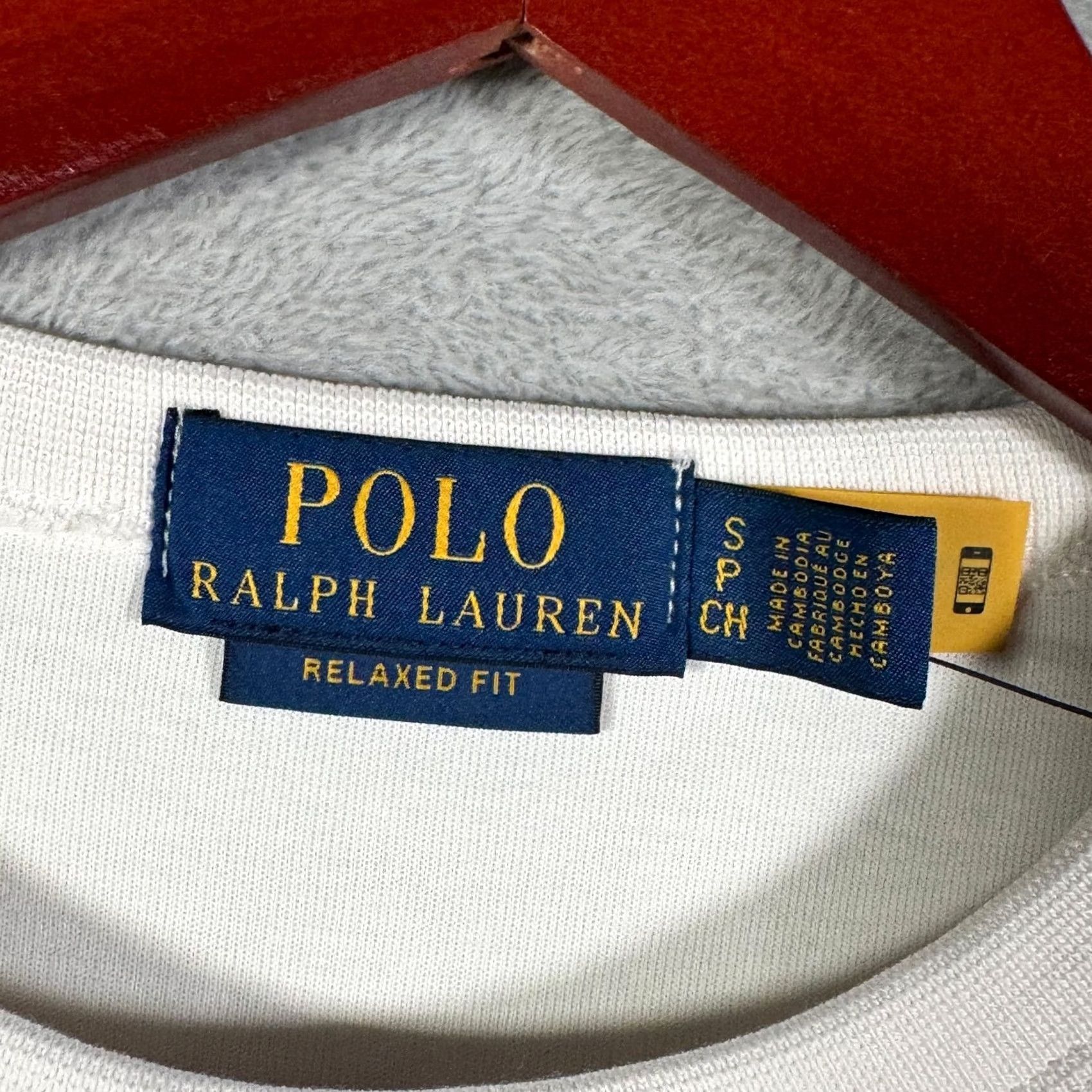 Polo Ralph Lauren Polo Ralph Lauren Sweatshirt Mens S White Double Knit Spell Out RELAXED Fit Size US S / EU 44-46 / 1 - 4 Thumbnail