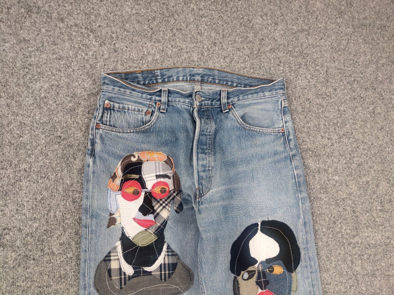 Levi's Vintage 90's Levi’s 501 Sashiko Logo Jeans Japan watanabe Size US 33 - 4 Thumbnail
