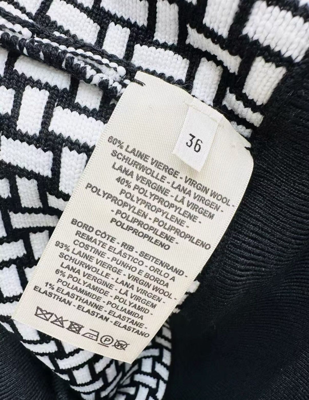Hermes Hermès F36 Black & White Lapel Short Jacket J33 Size XS / US 0-2 / IT 36-38 - 5 Thumbnail