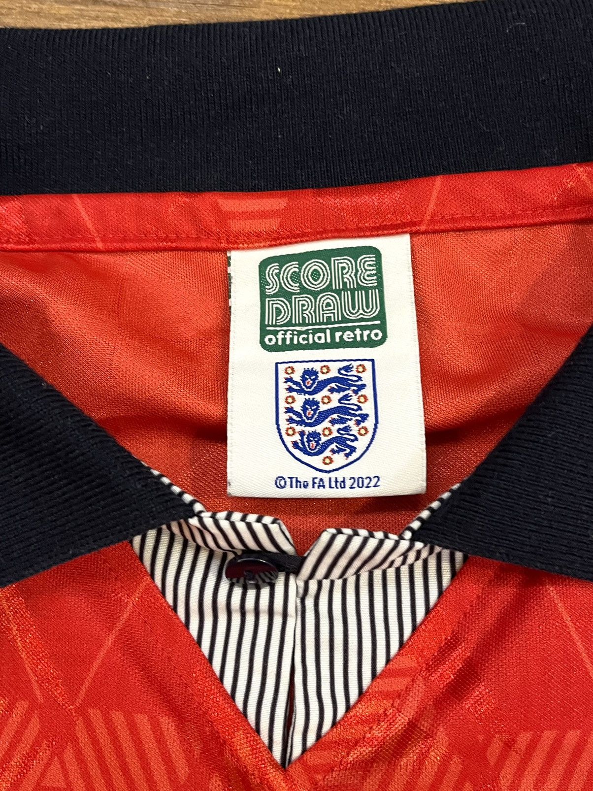 Vintage Vintage England Jersey Score Draw 1992 Retro Football Tee Size US XXL / EU 58 / 5 - 3 Thumbnail