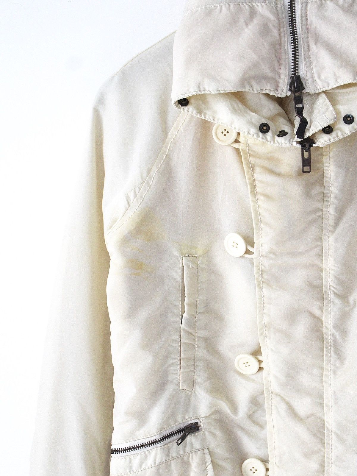 GOA 2000S GOA JAPAN IVORY HOODED FISHTAIL PARKA SHERPA LINED Size US S / EU 44-46 / 1 - 5 Thumbnail