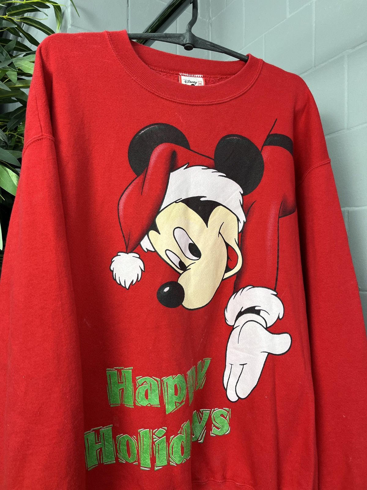 Disney × Vintage 1980s SANTA MICKEY MOUSE RARE VINTAGE SWEATSHIRT - № 1370 Size US L / EU 52-54 / 3 - 3 Thumbnail