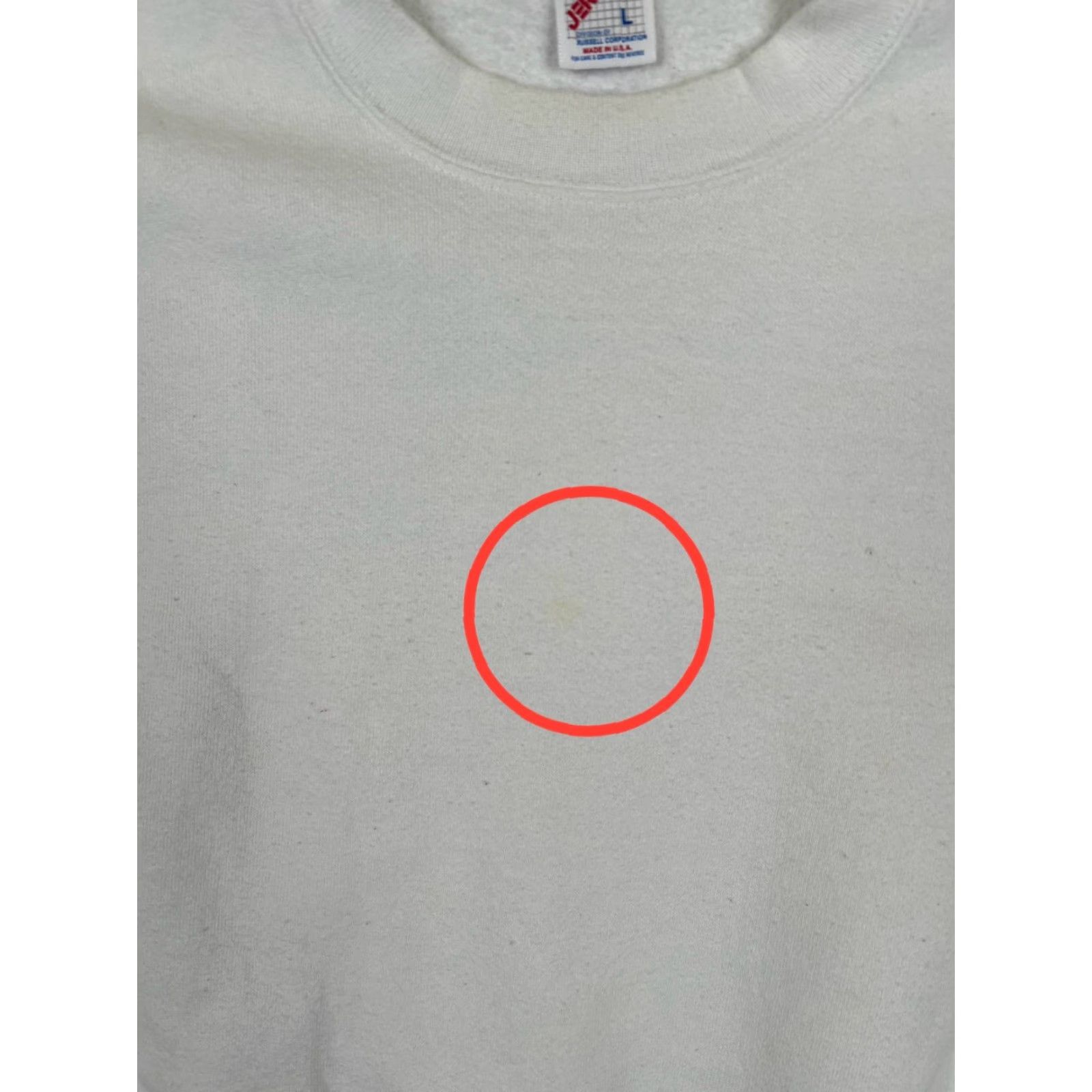 Jerzees VINTAGE Jerzees Sweatshirt Mens Large White Blank Fleece Crewneck USA Pullover Size US L / EU 52-54 / 3 - 7 Thumbnail