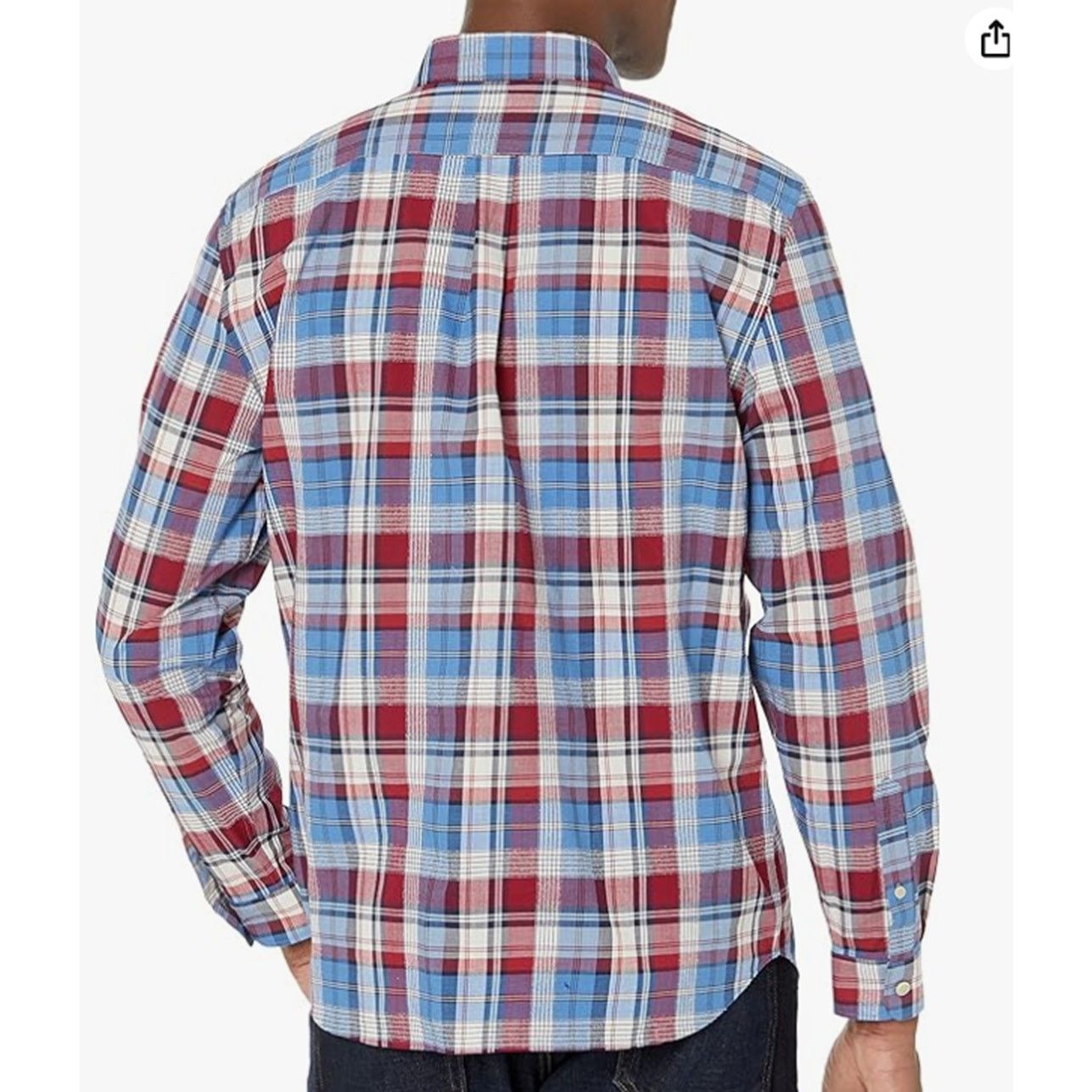 Lacoste Lacoste Mens Long Sleeve Plaid Cotton Button Woven Shirt 2XL Size US XXL / EU 58 / 5 - 3 Thumbnail